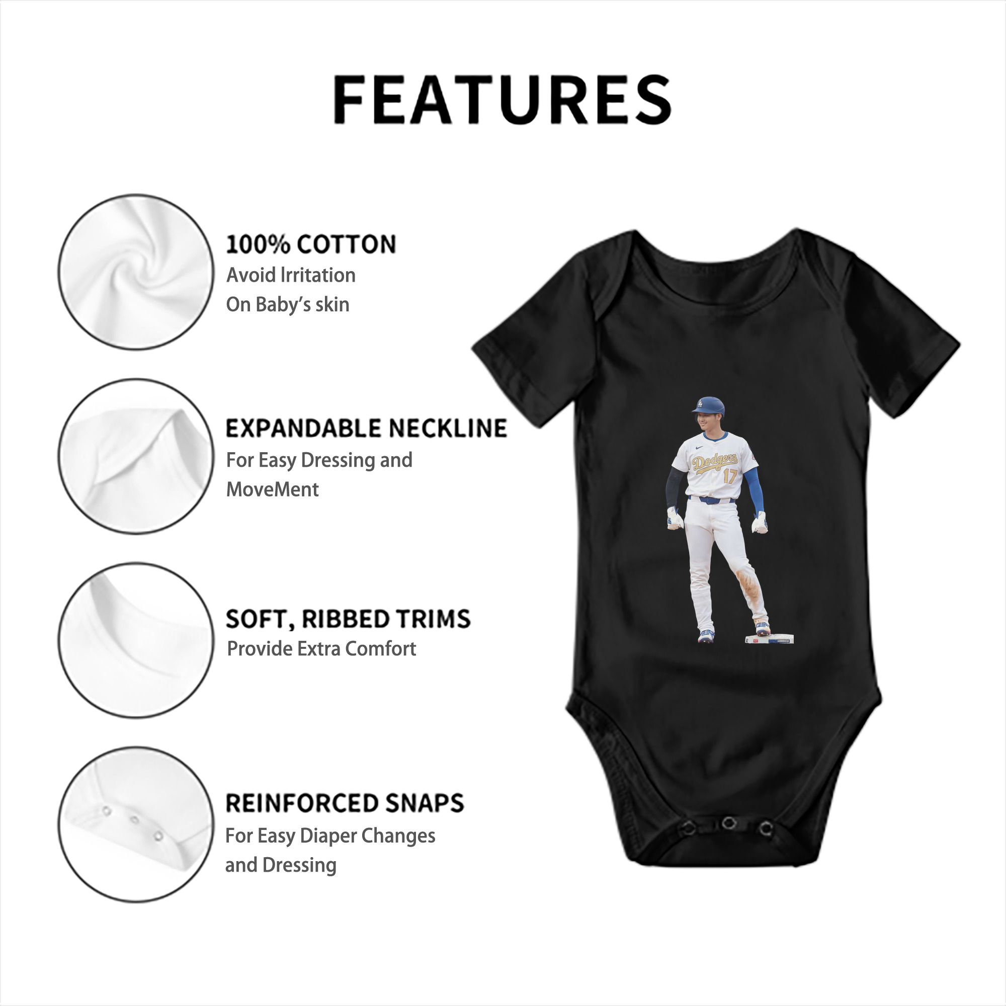  Baby Short Sleeve Romper – 100% Cotton Soft & Breathable Digital Print Onesie With Easy Snap Closure And Envelope Shoulder – Comfortable For Daily Wear & Travel