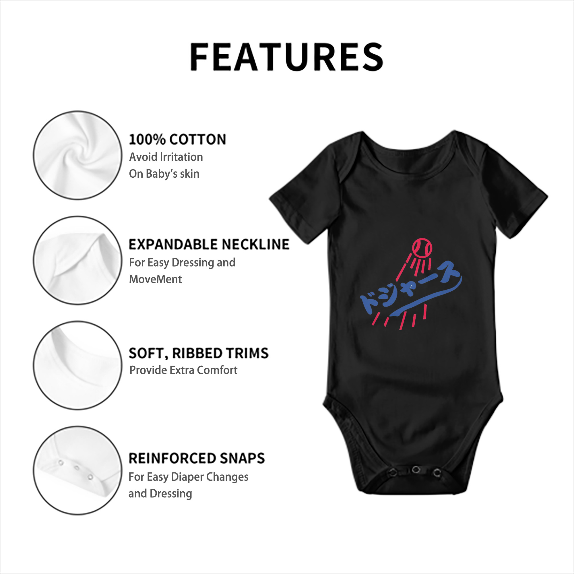  Baby Short Sleeve Romper – 100% Cotton Soft & Breathable Digital Print Onesie With Easy Snap Closure And Envelope Shoulder – Comfortable For Daily Wear & Travel