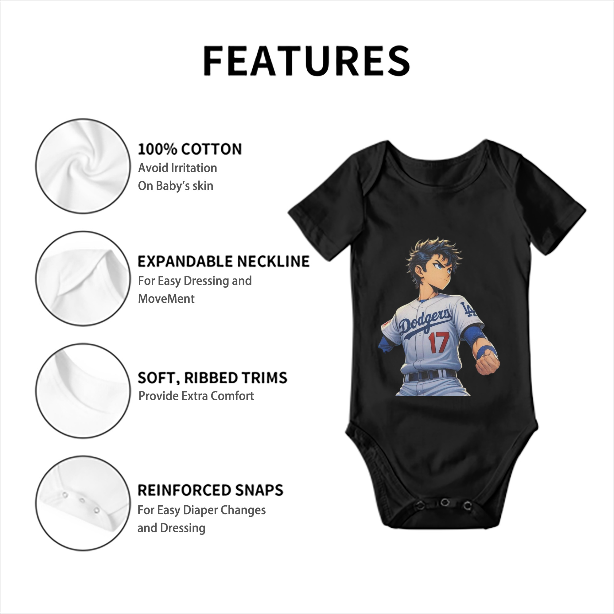  Baby Short Sleeve Romper – 100% Cotton Soft & Breathable Digital Print Onesie With Easy Snap Closure And Envelope Shoulder – Comfortable For Daily Wear & Travel