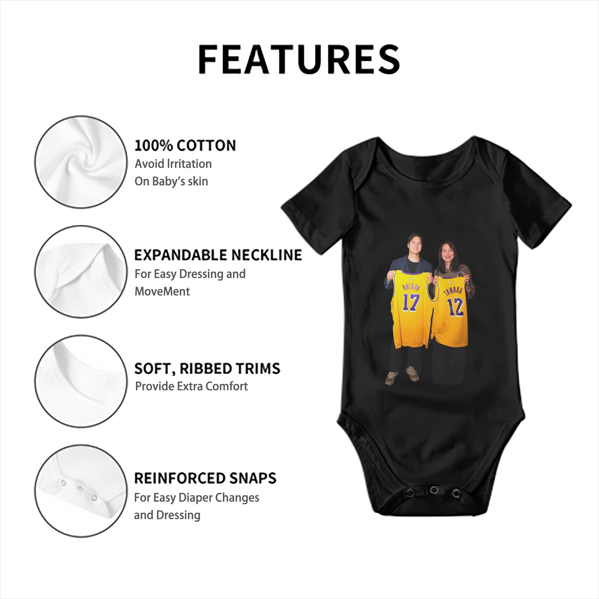  Baby Short Sleeve Romper – 100% Cotton Soft & Breathable Digital Print Onesie With Easy Snap Closure And Envelope Shoulder – Comfortable For Daily Wear & Travel