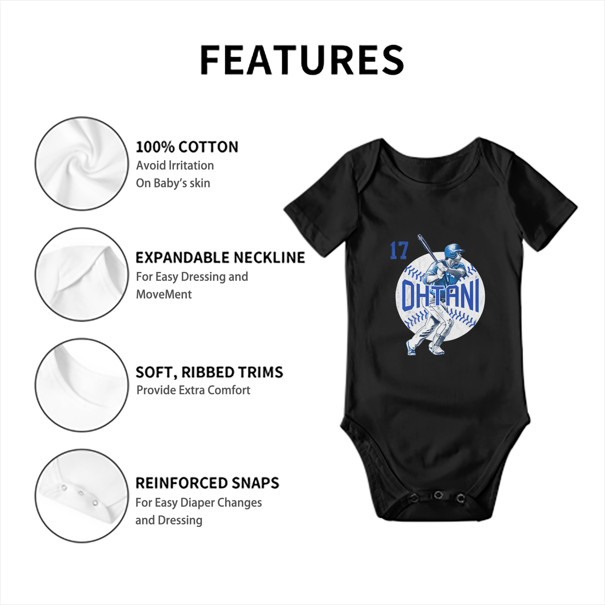  Baby Short Sleeve Romper – 100% Cotton Soft & Breathable Digital Print Onesie With Easy Snap Closure And Envelope Shoulder – Comfortable For Daily Wear & Travel