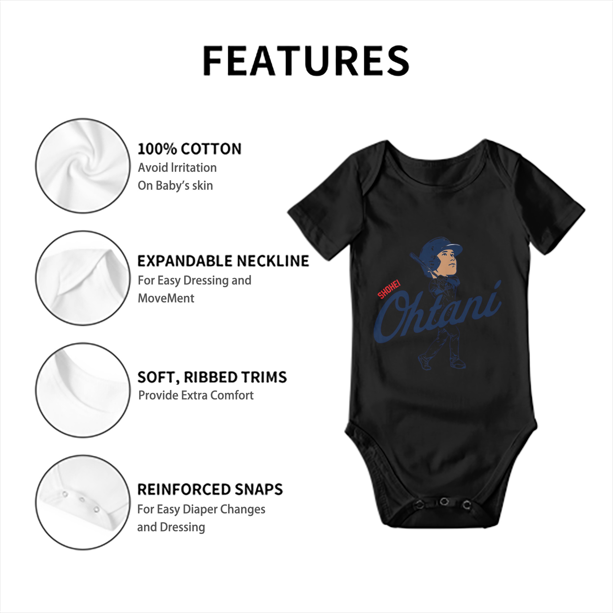  Baby Short Sleeve Romper – 100% Cotton Soft & Breathable Digital Print Onesie With Easy Snap Closure And Envelope Shoulder – Comfortable For Daily Wear & Travel