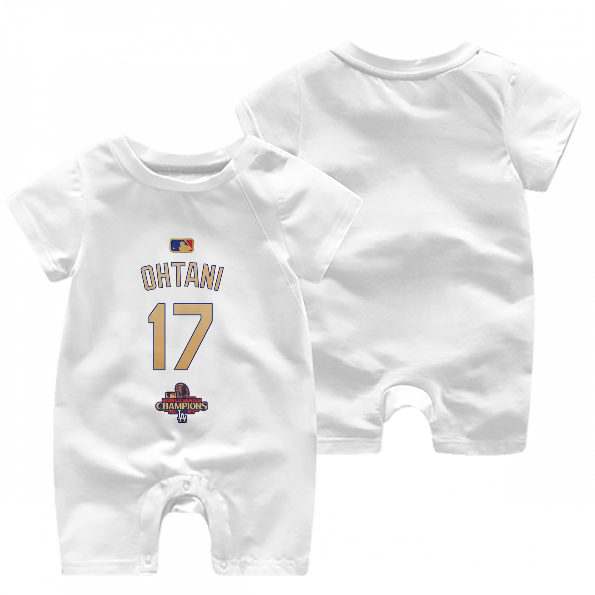  Baby Short Sleeve Onesie – 100% Cotton Soft & Breathable Digital Print Romper – Double-Sided Print, Snap Closure For Easy Diaper Changes – Comfortable For Boys & Girls