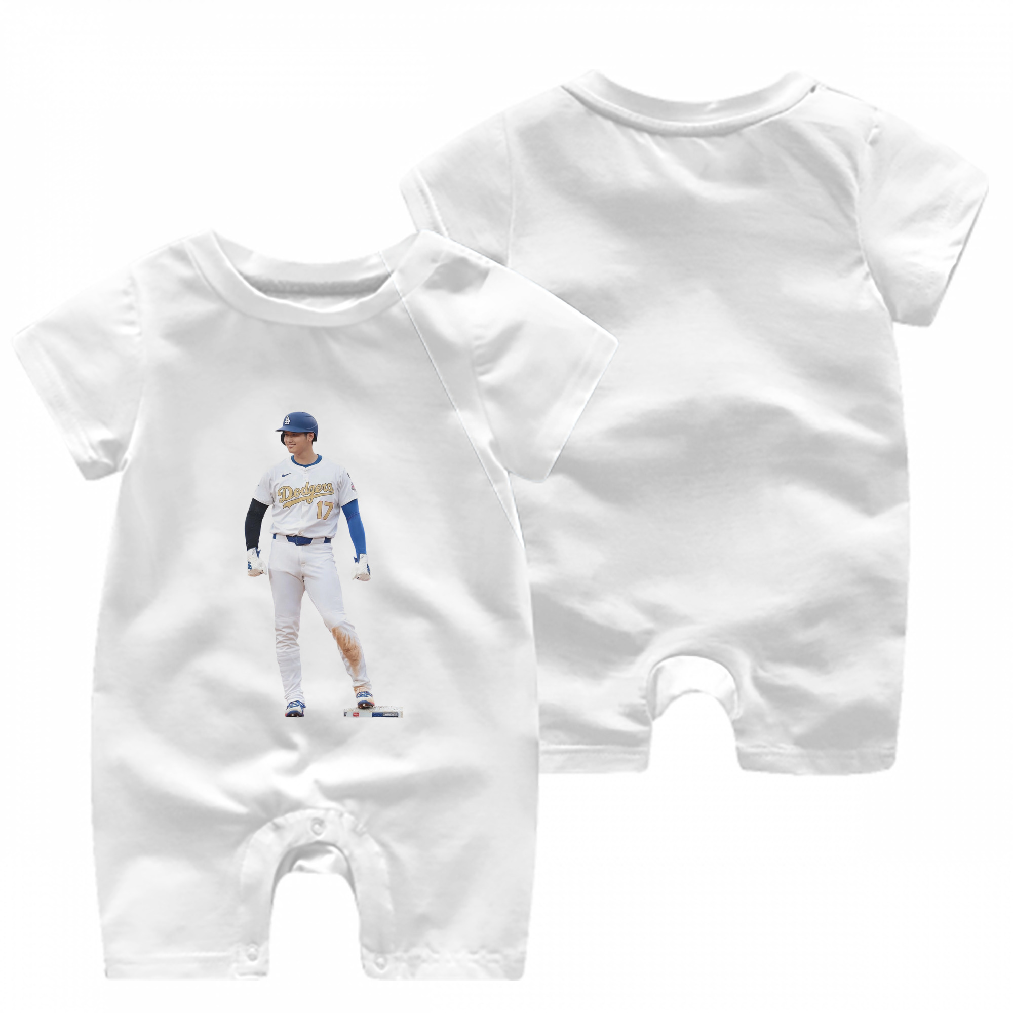  Baby Short Sleeve Onesie – 100% Cotton Soft & Breathable Digital Print Romper – Double-Sided Print, Snap Closure For Easy Diaper Changes – Comfortable For Boys & Girls