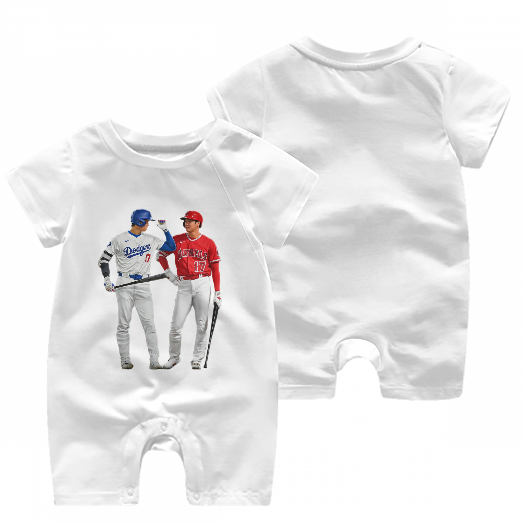  Baby Short Sleeve Onesie – 100% Cotton Soft & Breathable Digital Print Romper – Double-Sided Print, Snap Closure For Easy Diaper Changes – Comfortable For Boys & Girls