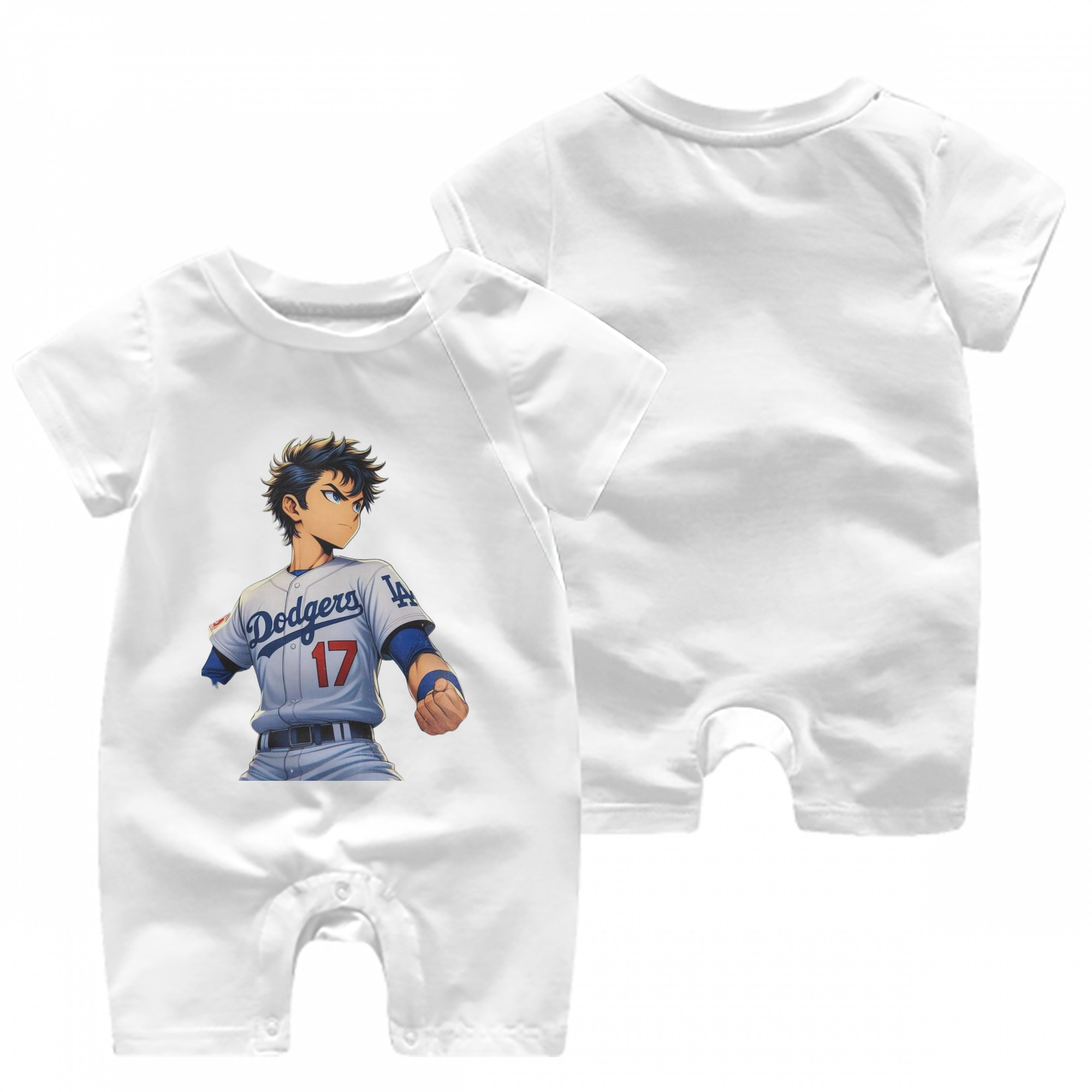  Baby Short Sleeve Onesie – 100% Cotton Soft & Breathable Digital Print Romper – Double-Sided Print, Snap Closure For Easy Diaper Changes – Comfortable For Boys & Girls