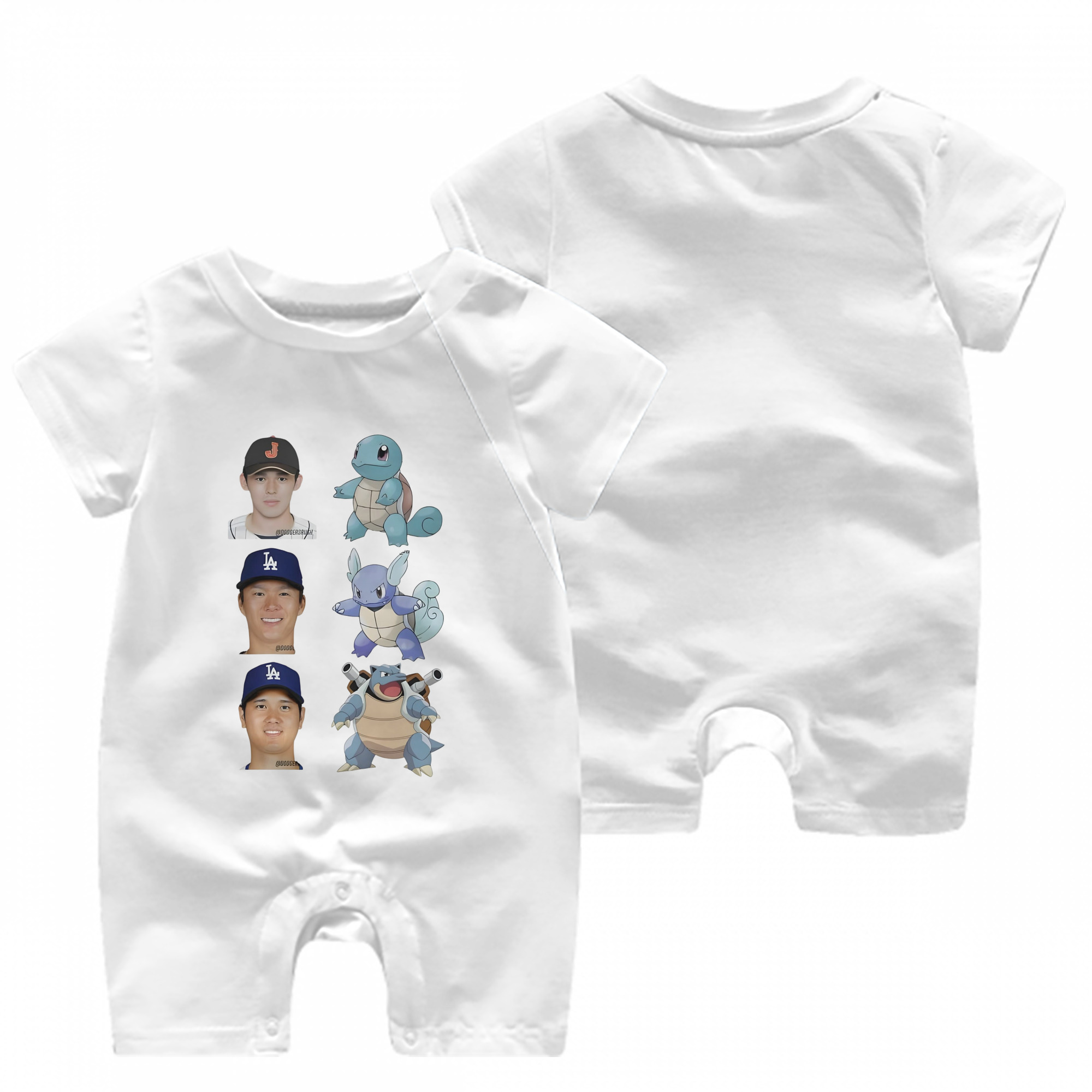  Baby Short Sleeve Onesie – 100% Cotton Soft & Breathable Digital Print Romper – Double-Sided Print, Snap Closure For Easy Diaper Changes – Comfortable For Boys & Girls