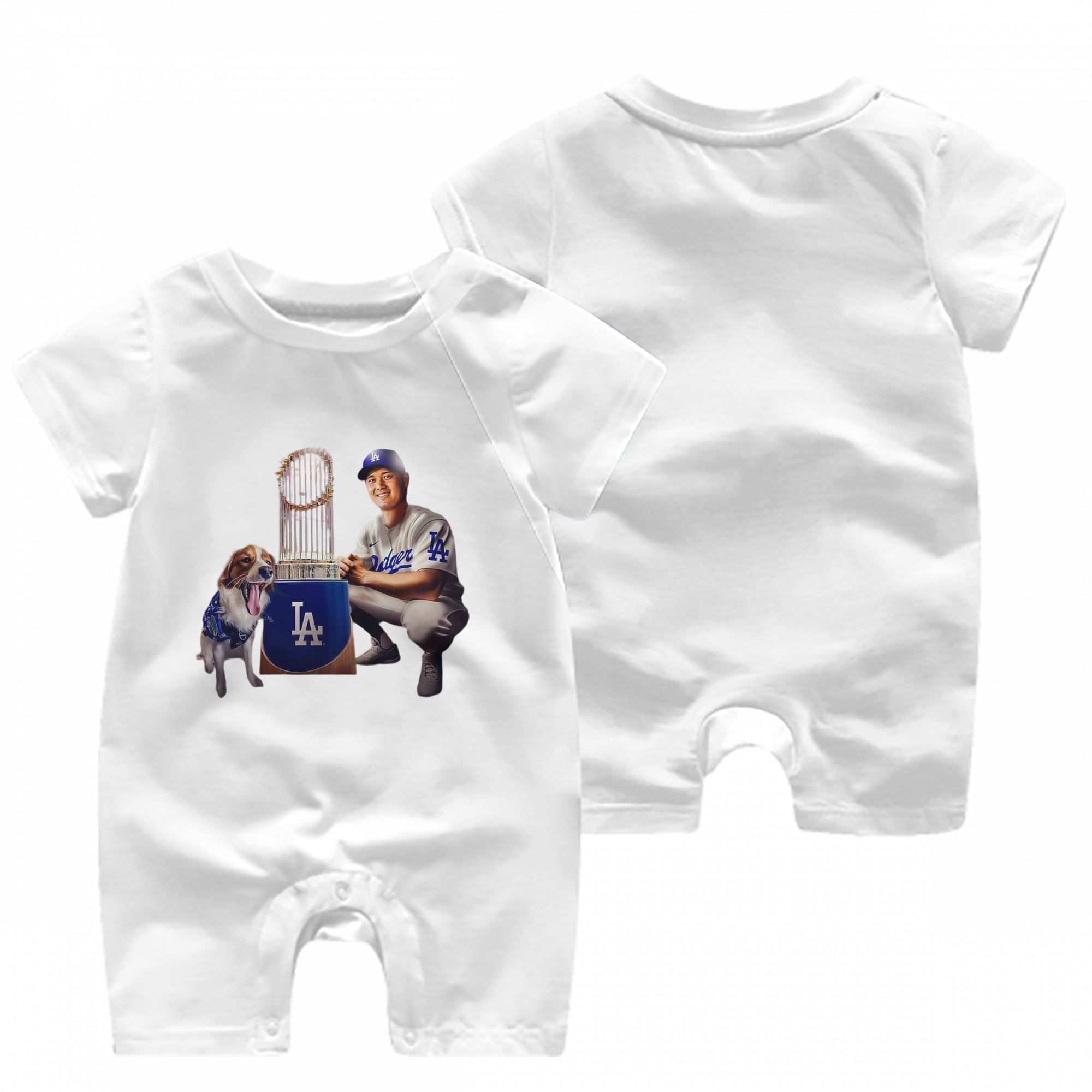  Baby Short Sleeve Onesie – 100% Cotton Soft & Breathable Digital Print Romper – Double-Sided Print, Snap Closure For Easy Diaper Changes – Comfortable For Boys & Girls