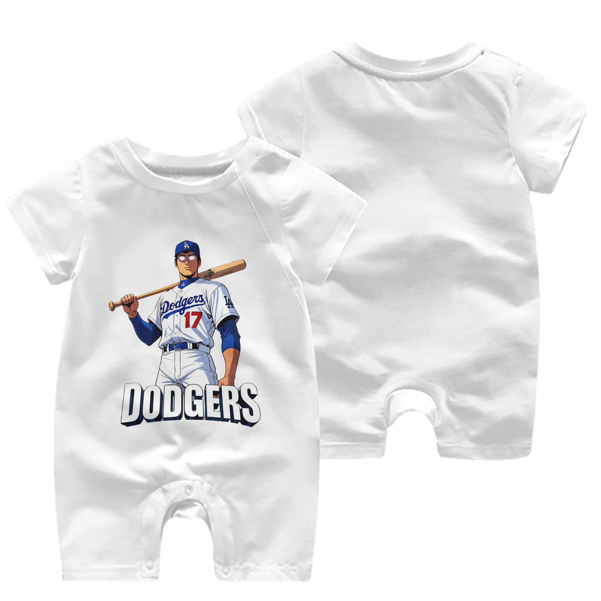  Baby Short Sleeve Onesie – 100% Cotton Soft & Breathable Digital Print Romper – Double-Sided Print, Snap Closure For Easy Diaper Changes – Comfortable For Boys & Girls