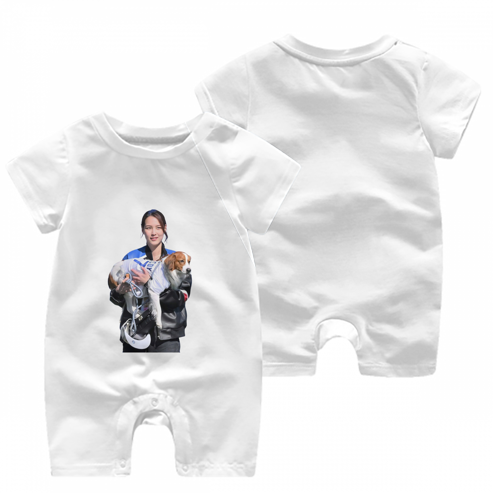  Baby Short Sleeve Onesie – 100% Cotton Soft & Breathable Digital Print Romper – Double-Sided Print, Snap Closure For Easy Diaper Changes – Comfortable For Boys & Girls