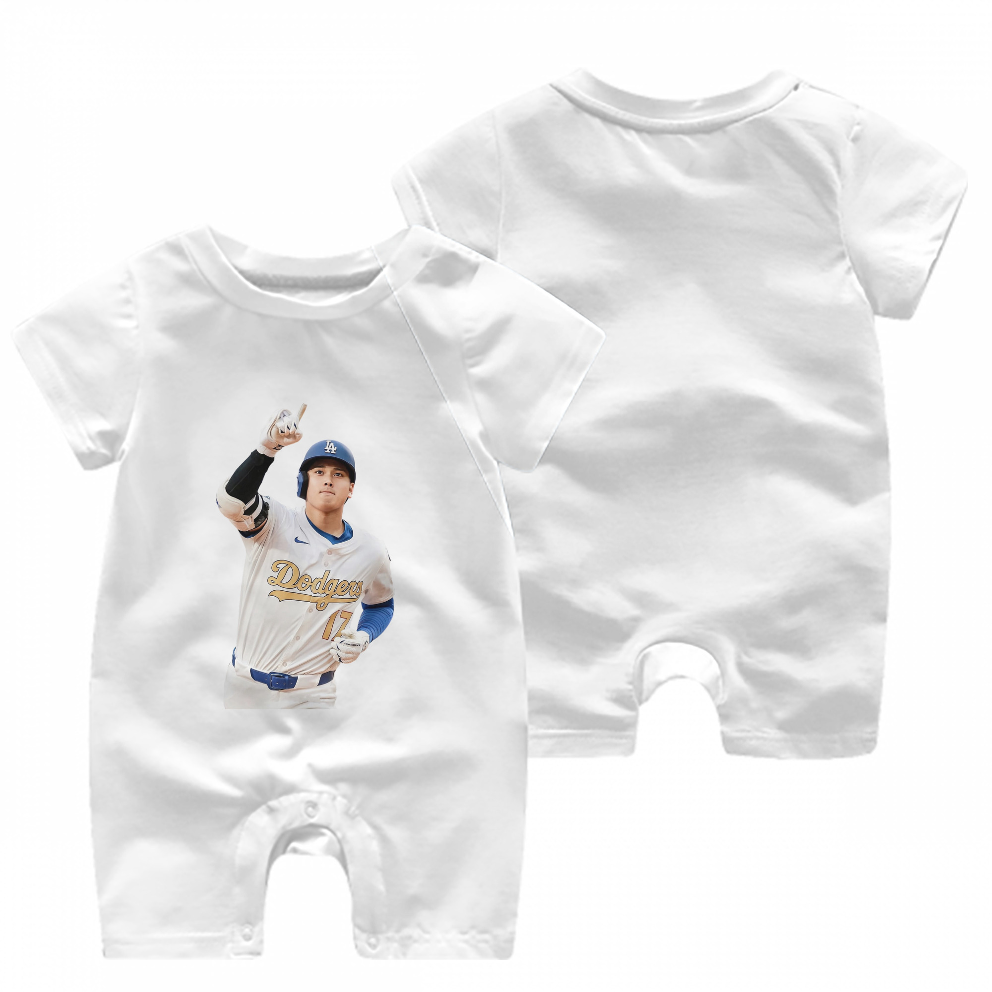  Baby Short Sleeve Onesie – 100% Cotton Soft & Breathable Digital Print Romper – Double-Sided Print, Snap Closure For Easy Diaper Changes – Comfortable For Boys & Girls