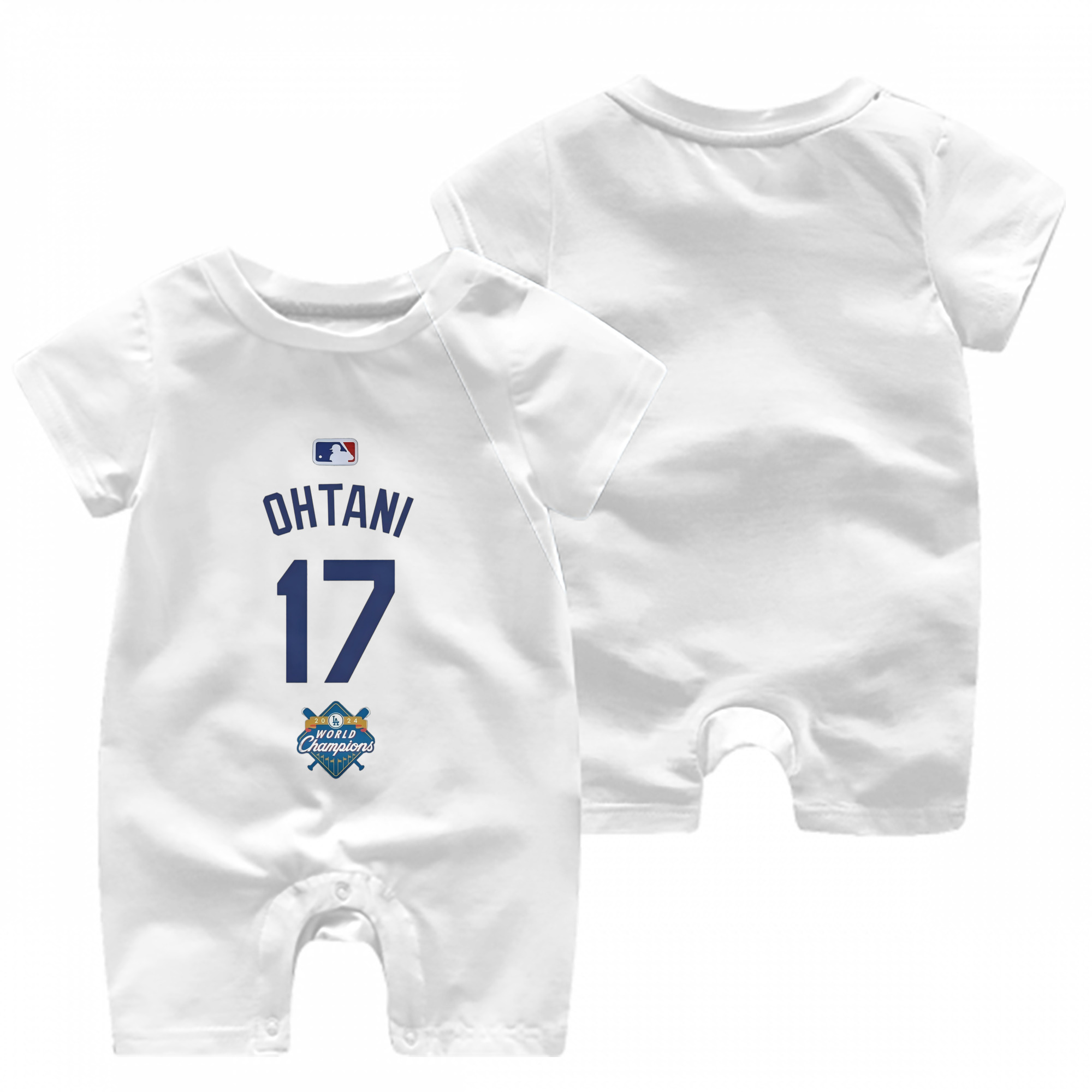  Baby Short Sleeve Onesie – 100% Cotton Soft & Breathable Digital Print Romper – Double-Sided Print, Snap Closure For Easy Diaper Changes – Comfortable For Boys & Girls