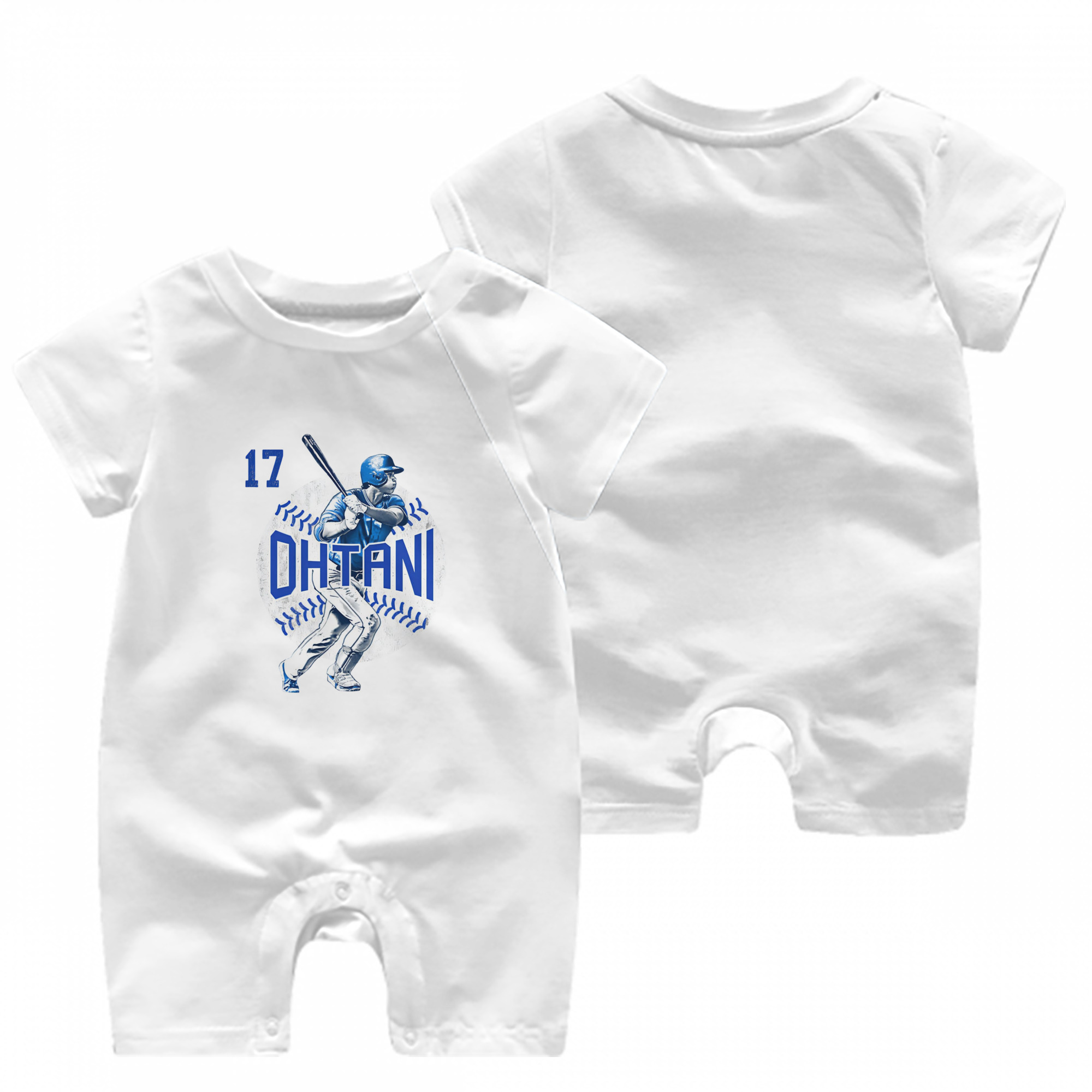  Baby Short Sleeve Onesie – 100% Cotton Soft & Breathable Digital Print Romper – Double-Sided Print, Snap Closure For Easy Diaper Changes – Comfortable For Boys & Girls
