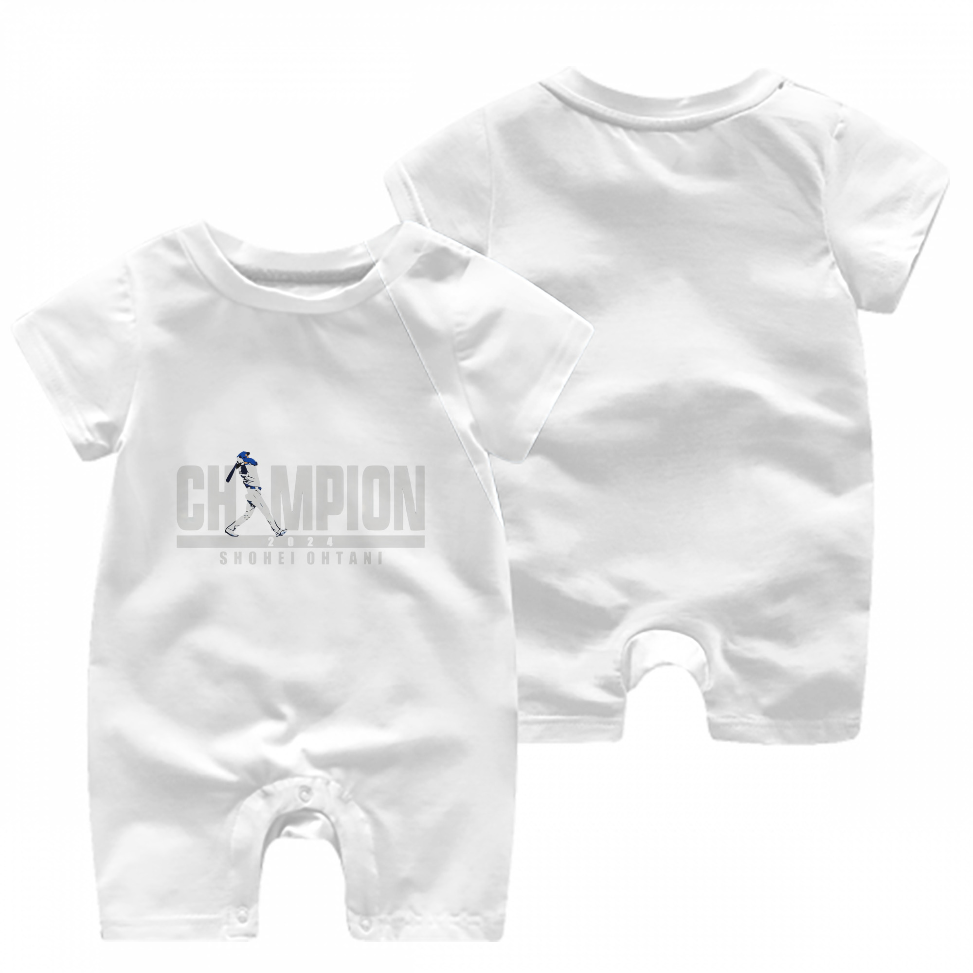  Baby Short Sleeve Onesie – 100% Cotton Soft & Breathable Digital Print Romper – Double-Sided Print, Snap Closure For Easy Diaper Changes – Comfortable For Boys & Girls