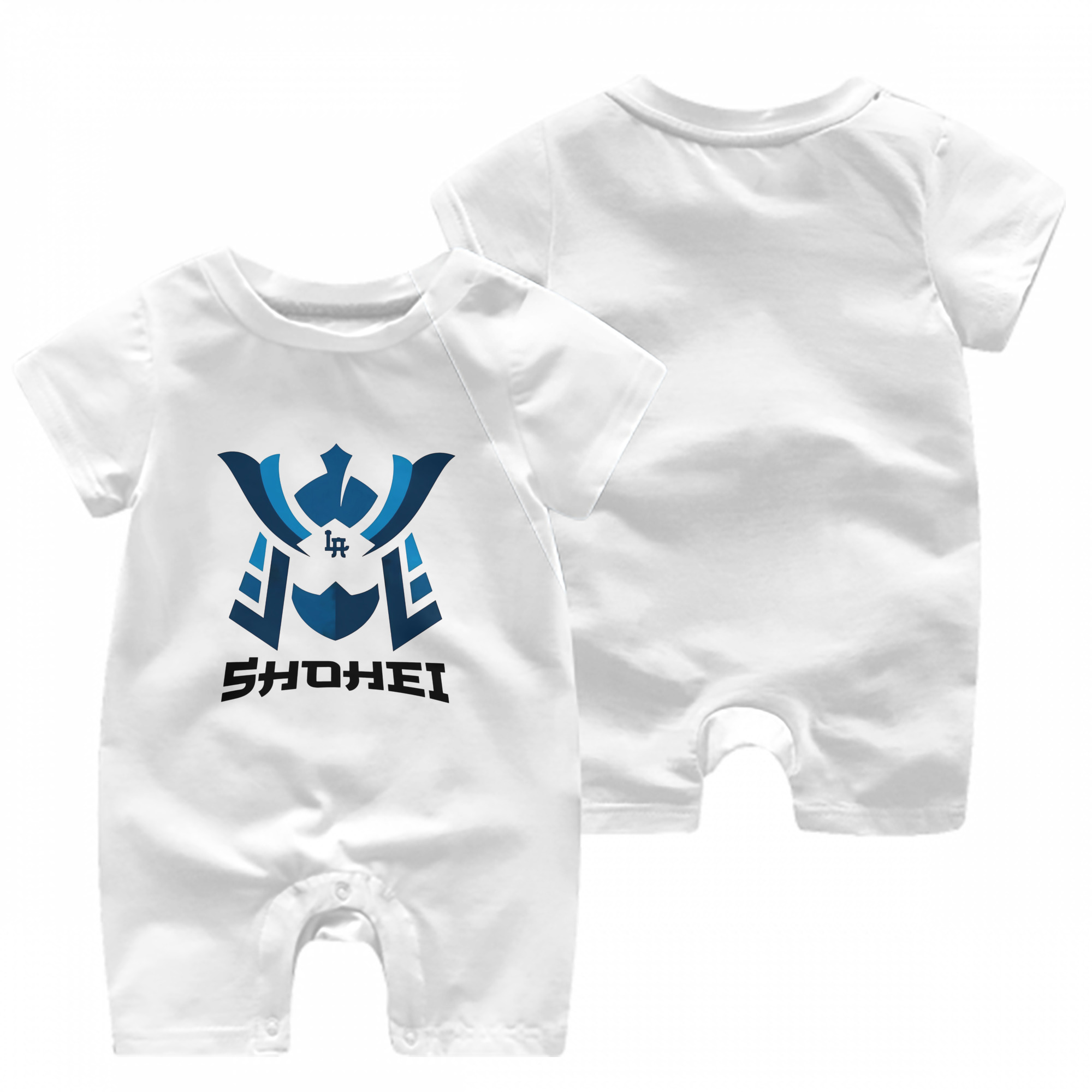  Baby Short Sleeve Onesie – 100% Cotton Soft & Breathable Digital Print Romper – Double-Sided Print, Snap Closure For Easy Diaper Changes – Comfortable For Boys & Girls