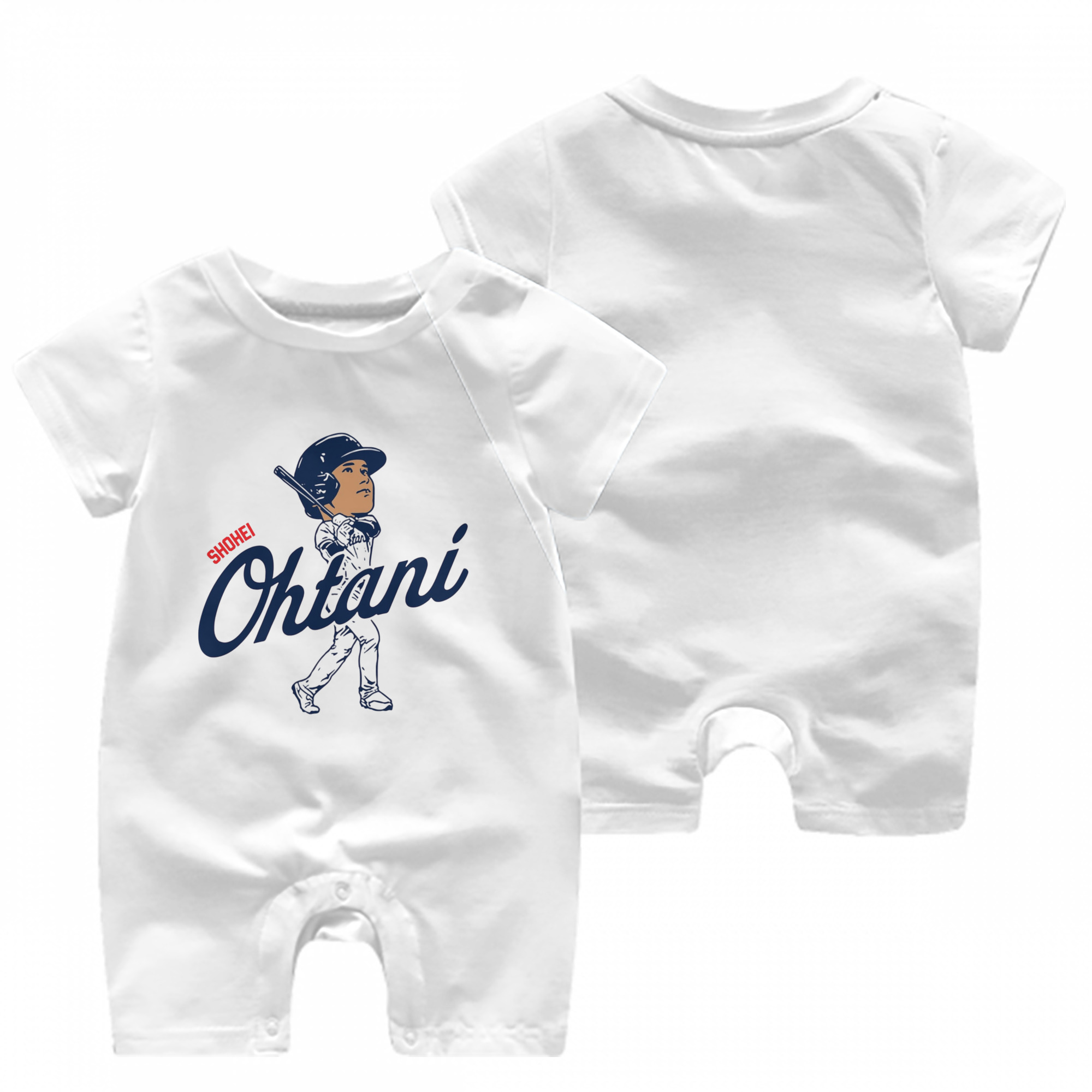  Baby Short Sleeve Onesie – 100% Cotton Soft & Breathable Digital Print Romper – Double-Sided Print, Snap Closure For Easy Diaper Changes – Comfortable For Boys & Girls