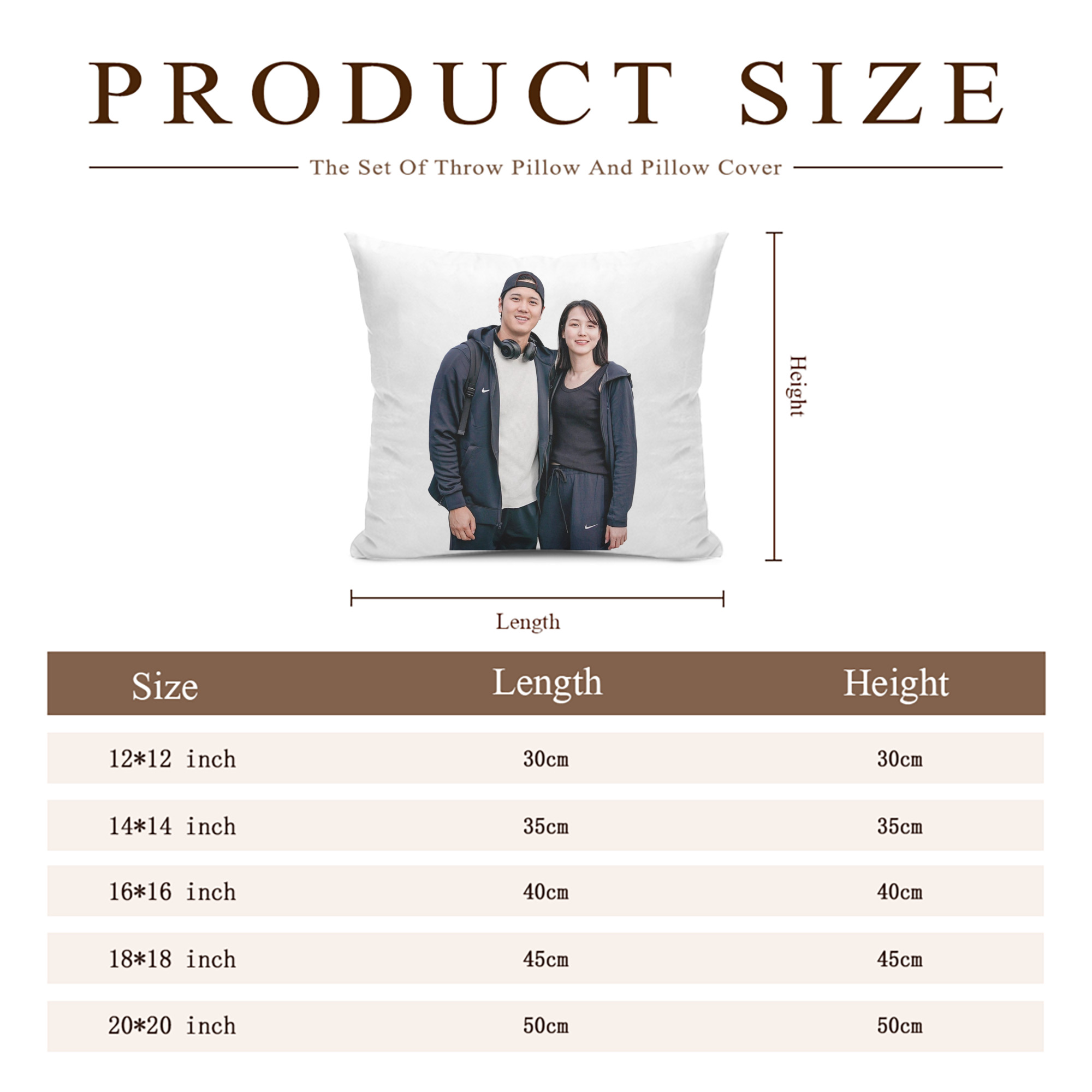  Soft Polyester Pillow Cover With Insert – Double-Sided Design, Invisible Zipper, Durable & Breathable – Easy Care Cushion Set