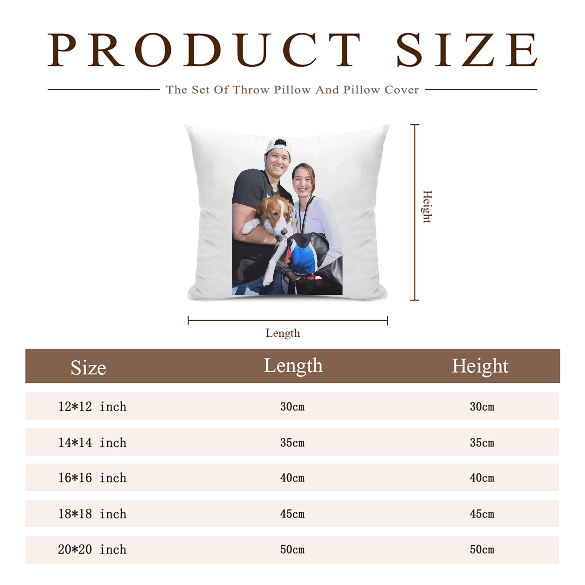  Soft Polyester Pillow Cover With Insert – Double-Sided Design, Invisible Zipper, Durable & Breathable – Easy Care Cushion Set