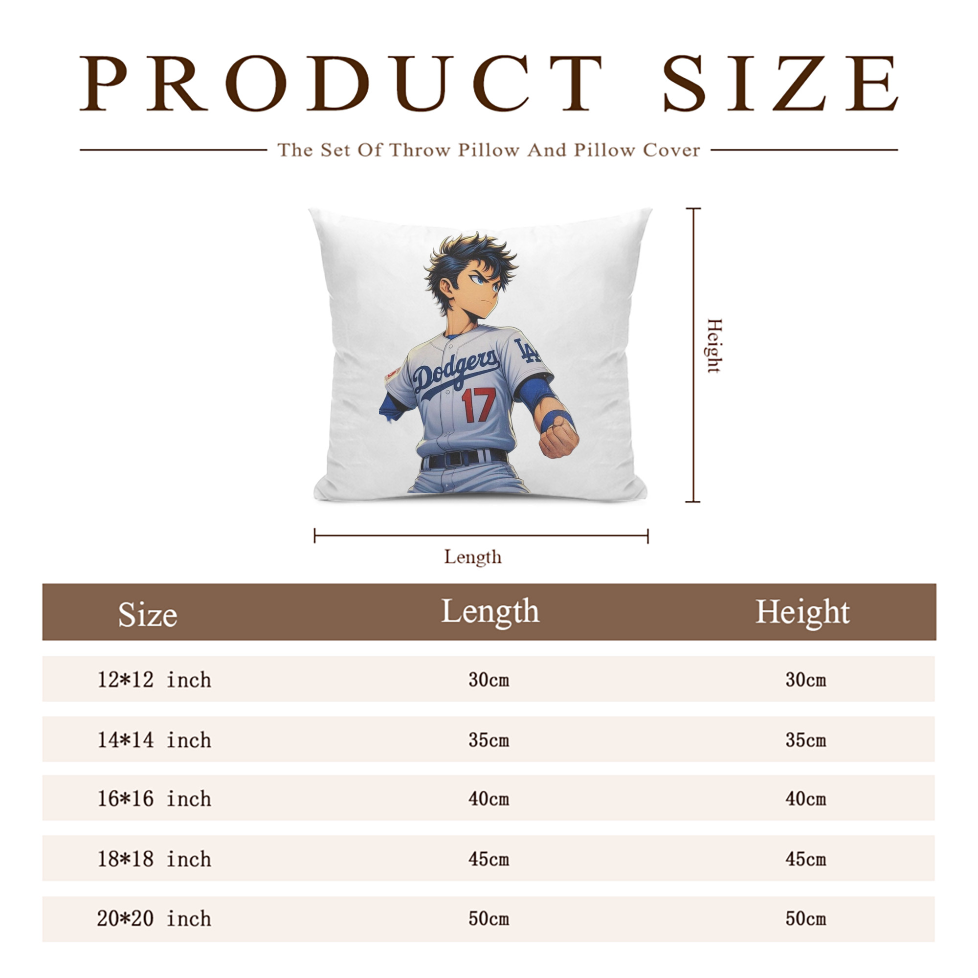  Soft Polyester Pillow Cover With Insert – Double-Sided Design, Invisible Zipper, Durable & Breathable – Easy Care Cushion Set