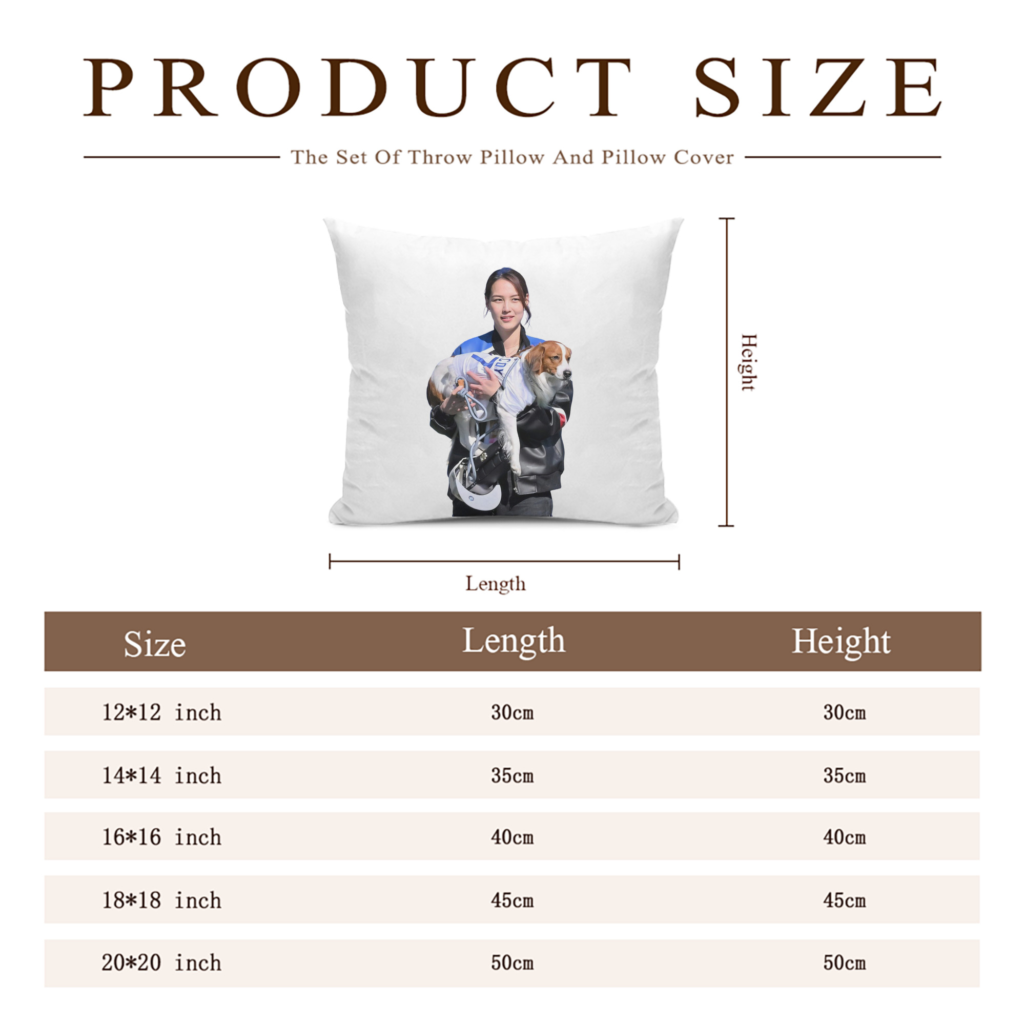  Soft Polyester Pillow Cover With Insert – Double-Sided Design, Invisible Zipper, Durable & Breathable – Easy Care Cushion Set