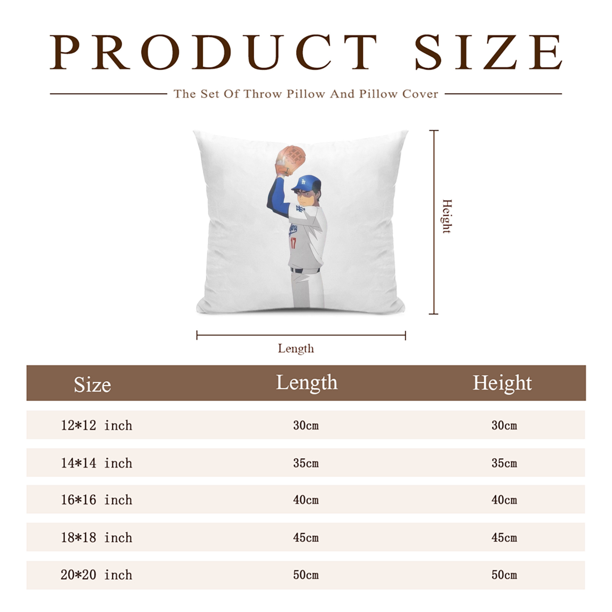  Soft Polyester Pillow Cover With Insert – Double-Sided Design, Invisible Zipper, Durable & Breathable – Easy Care Cushion Set