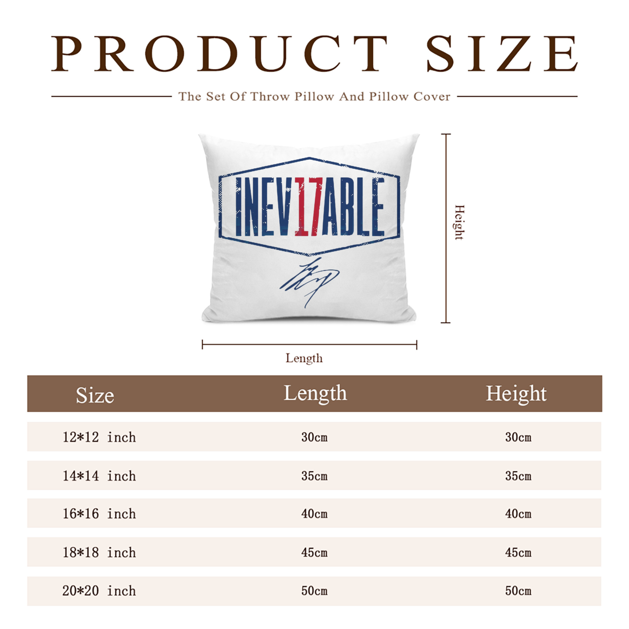  Soft Polyester Pillow Cover With Insert – Double-Sided Design, Invisible Zipper, Durable & Breathable – Easy Care Cushion Set