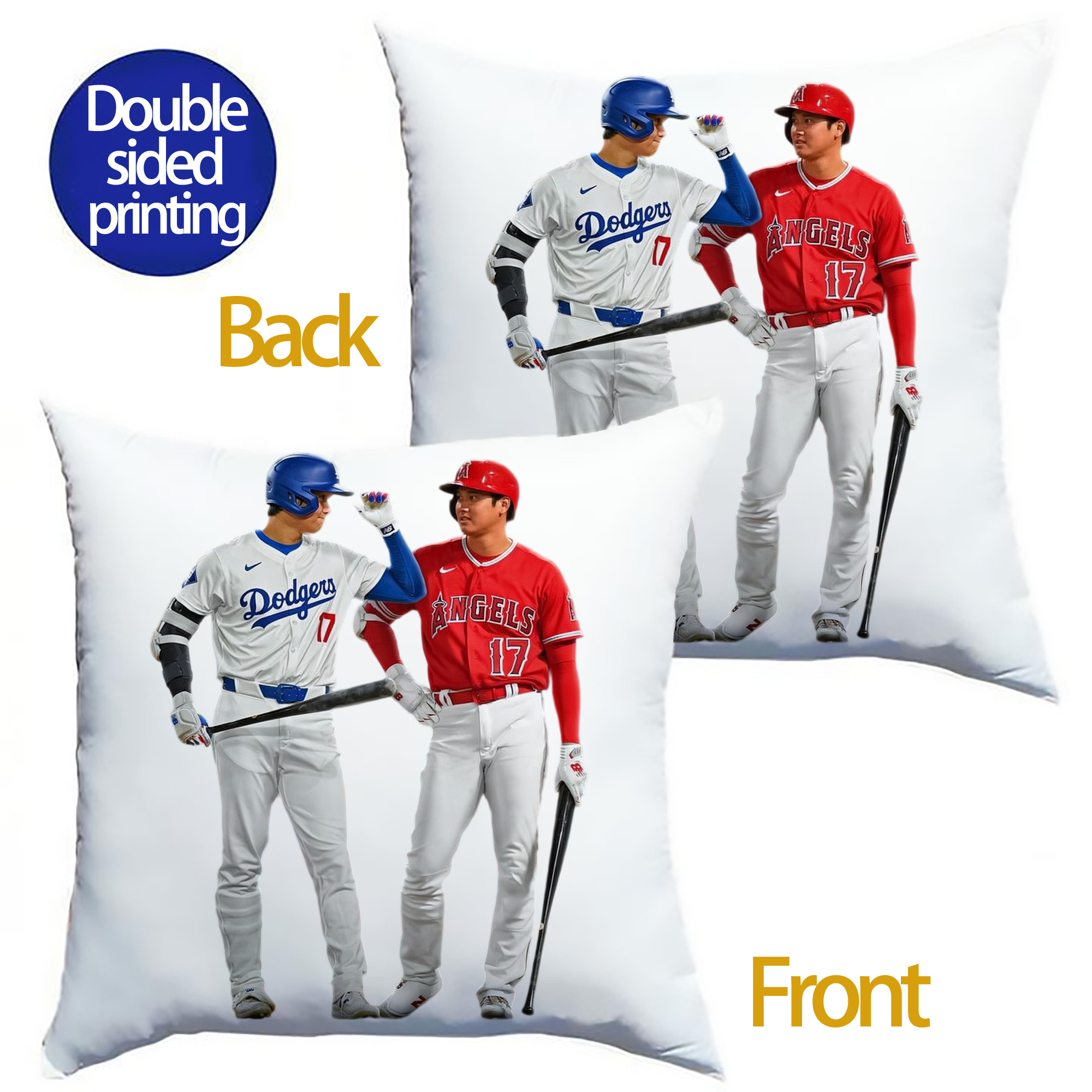  Soft Polyester Pillow Cover With Insert – Double-Sided Design, Invisible Zipper, Durable & Breathable – Easy Care Cushion Set