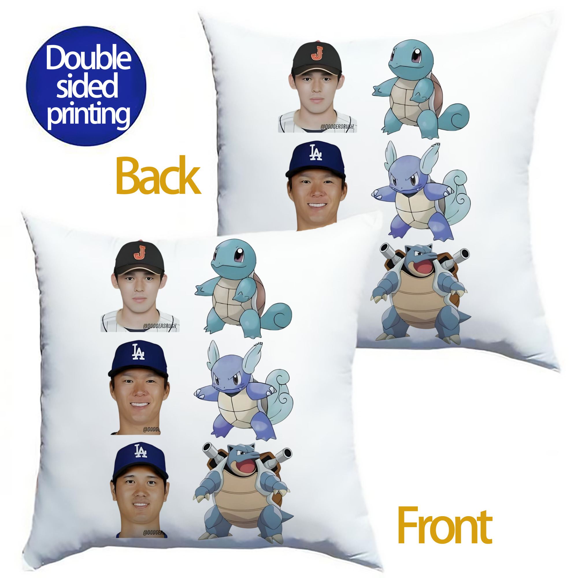  Soft Polyester Pillow Cover With Insert – Double-Sided Design, Invisible Zipper, Durable & Breathable – Easy Care Cushion Set