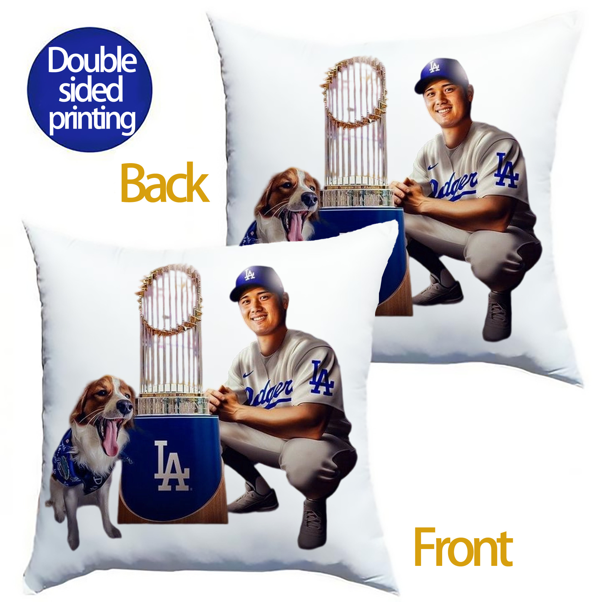  Soft Polyester Pillow Cover With Insert – Double-Sided Design, Invisible Zipper, Durable & Breathable – Easy Care Cushion Set