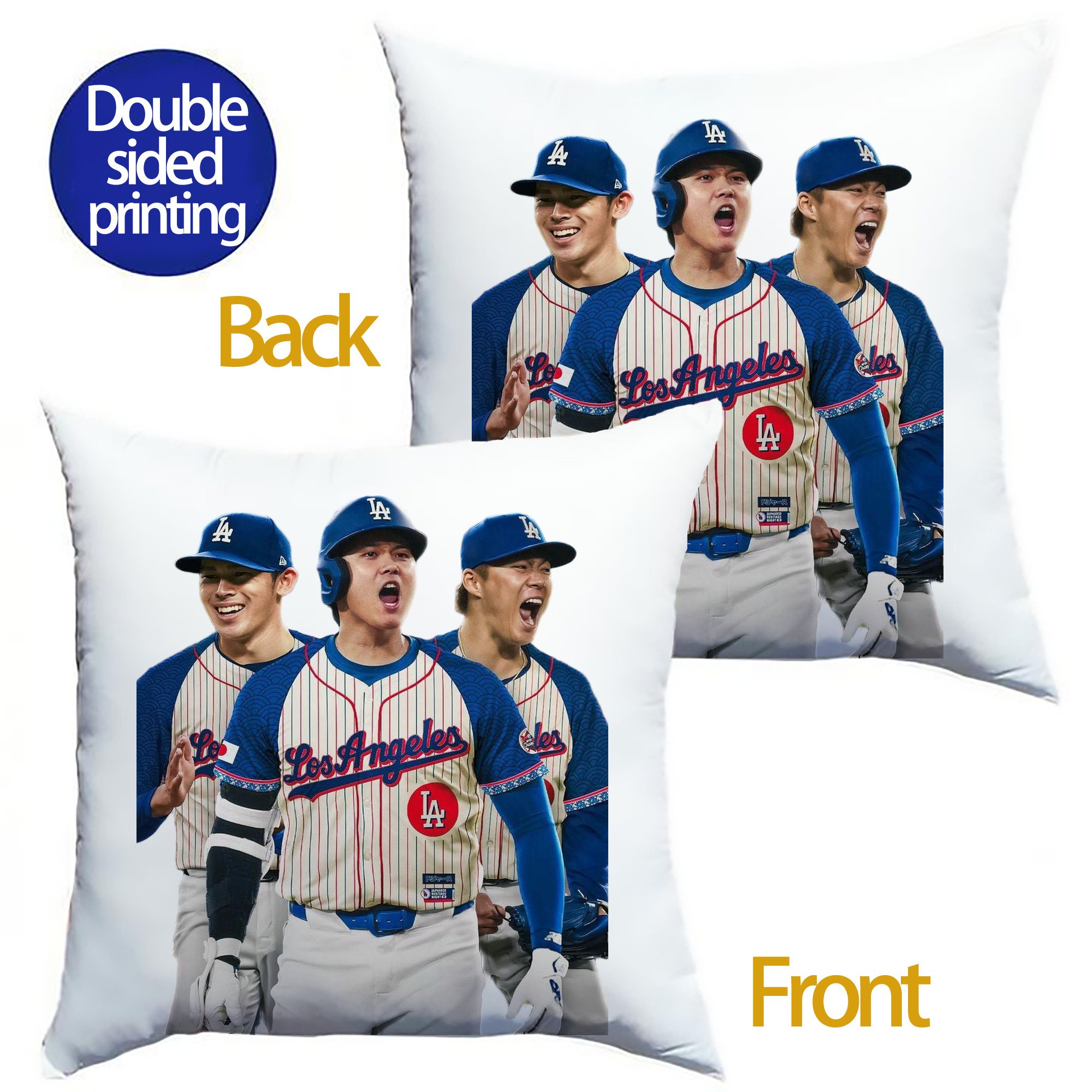  Soft Polyester Pillow Cover With Insert – Double-Sided Design, Invisible Zipper, Durable & Breathable – Easy Care Cushion Set