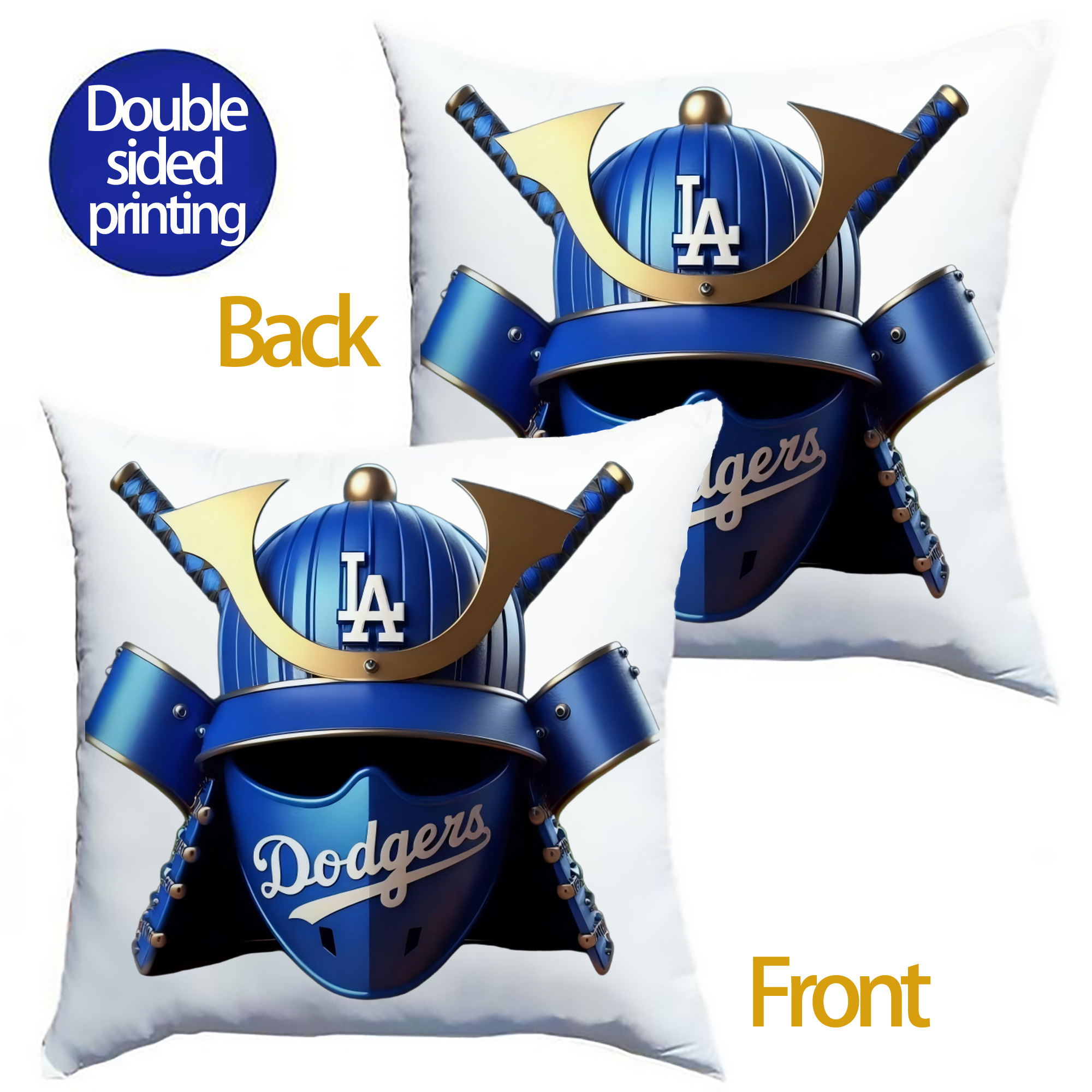  Soft Polyester Pillow Cover With Insert – Double-Sided Design, Invisible Zipper, Durable & Breathable – Easy Care Cushion Set