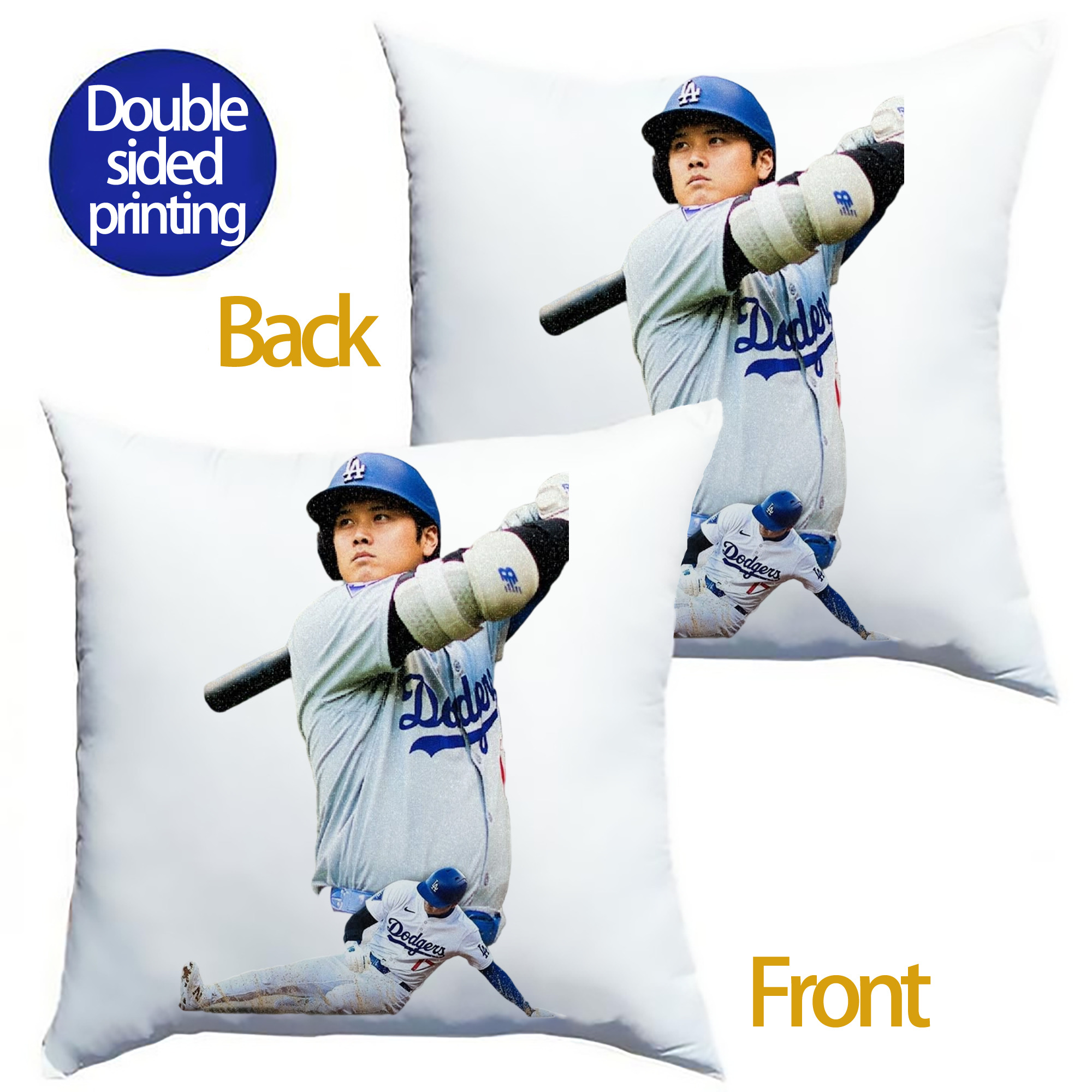  Soft Polyester Pillow Cover With Insert – Double-Sided Design, Invisible Zipper, Durable & Breathable – Easy Care Cushion Set