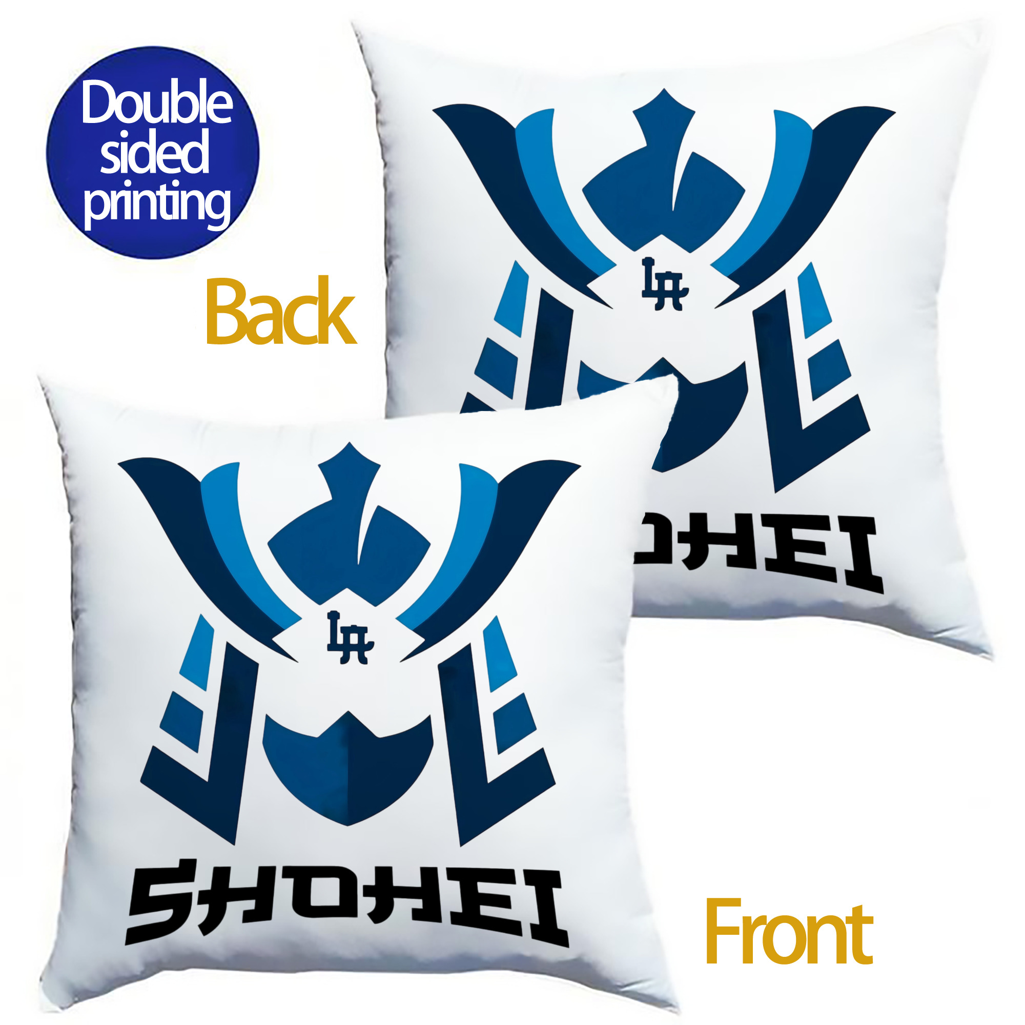  Soft Polyester Pillow Cover With Insert – Double-Sided Design, Invisible Zipper, Durable & Breathable – Easy Care Cushion Set