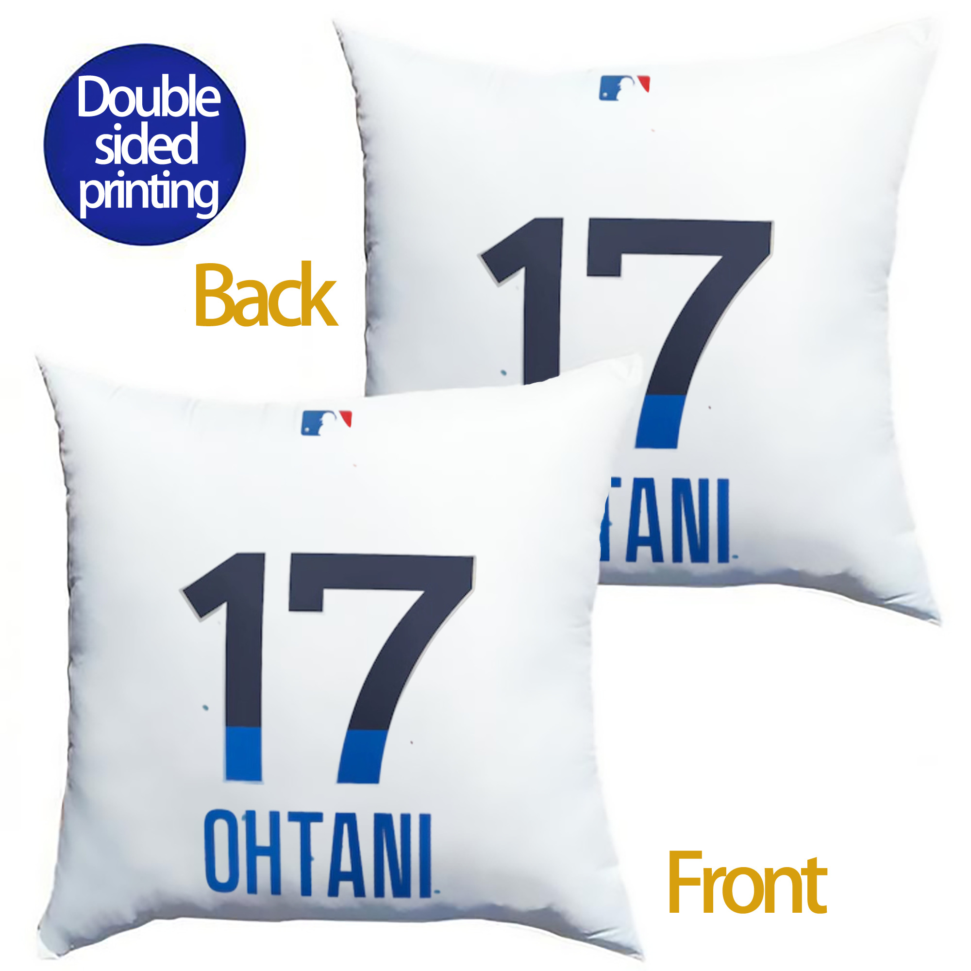  Soft Polyester Pillow Cover With Insert – Double-Sided Design, Invisible Zipper, Durable & Breathable – Easy Care Cushion Set