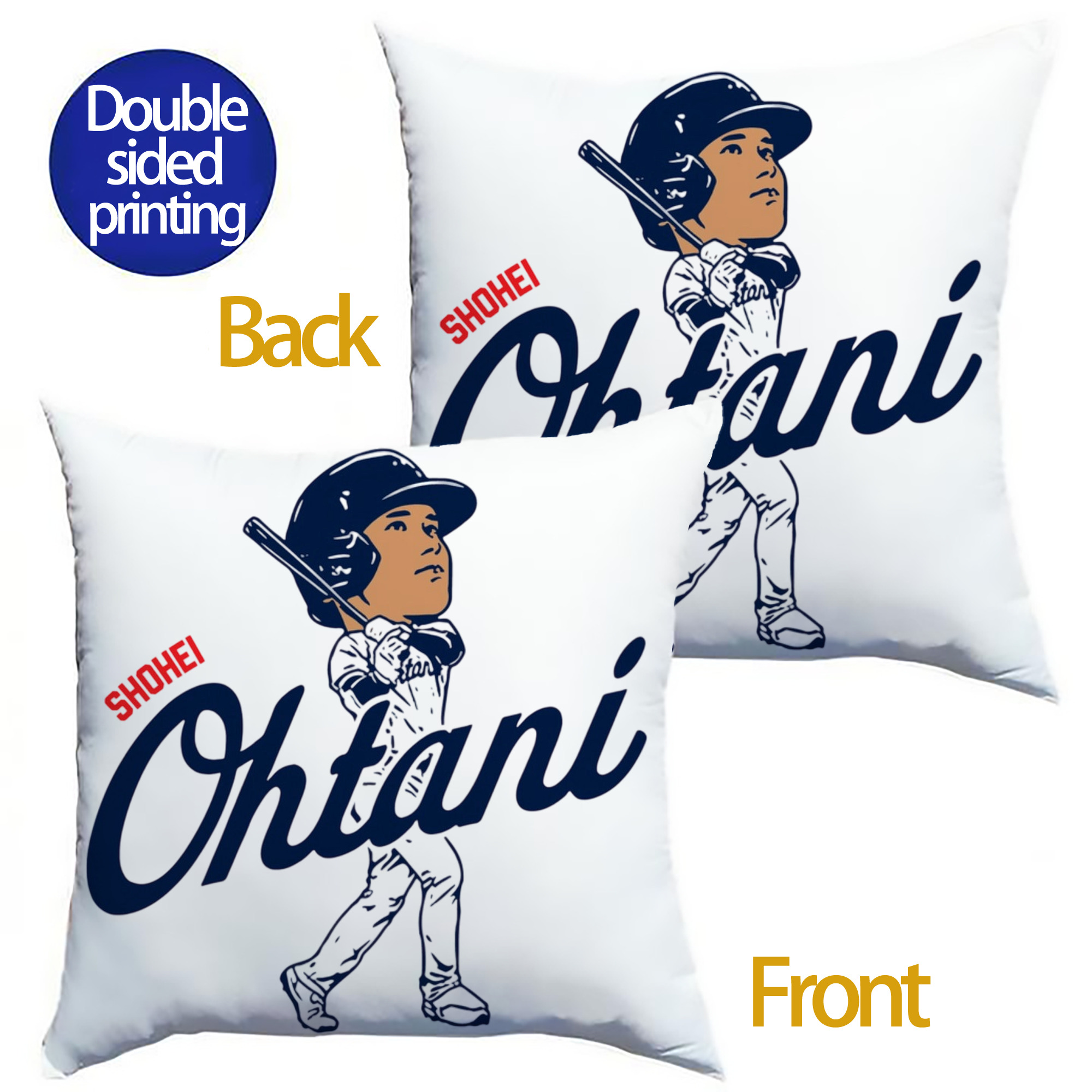  Soft Polyester Pillow Cover With Insert – Double-Sided Design, Invisible Zipper, Durable & Breathable – Easy Care Cushion Set