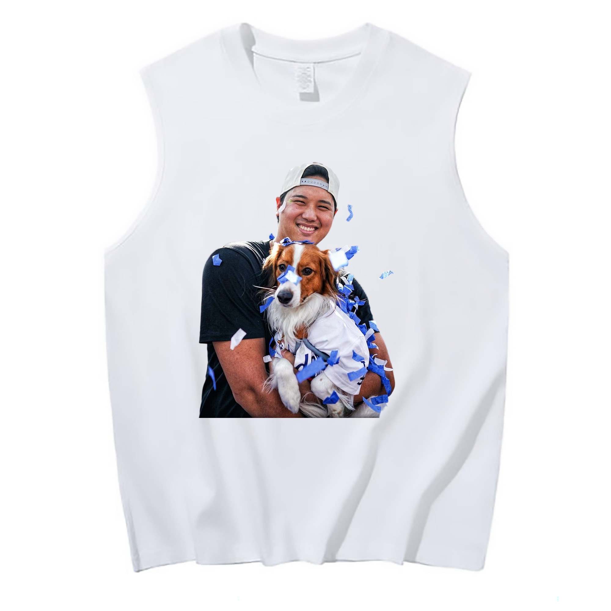  210g Combed Cotton Tank Top With Front Heat Transfer Print – Soft, Lightweight, Fitted Design – Stylish & Comfortable Casual Wear For Sports & Everyday Use