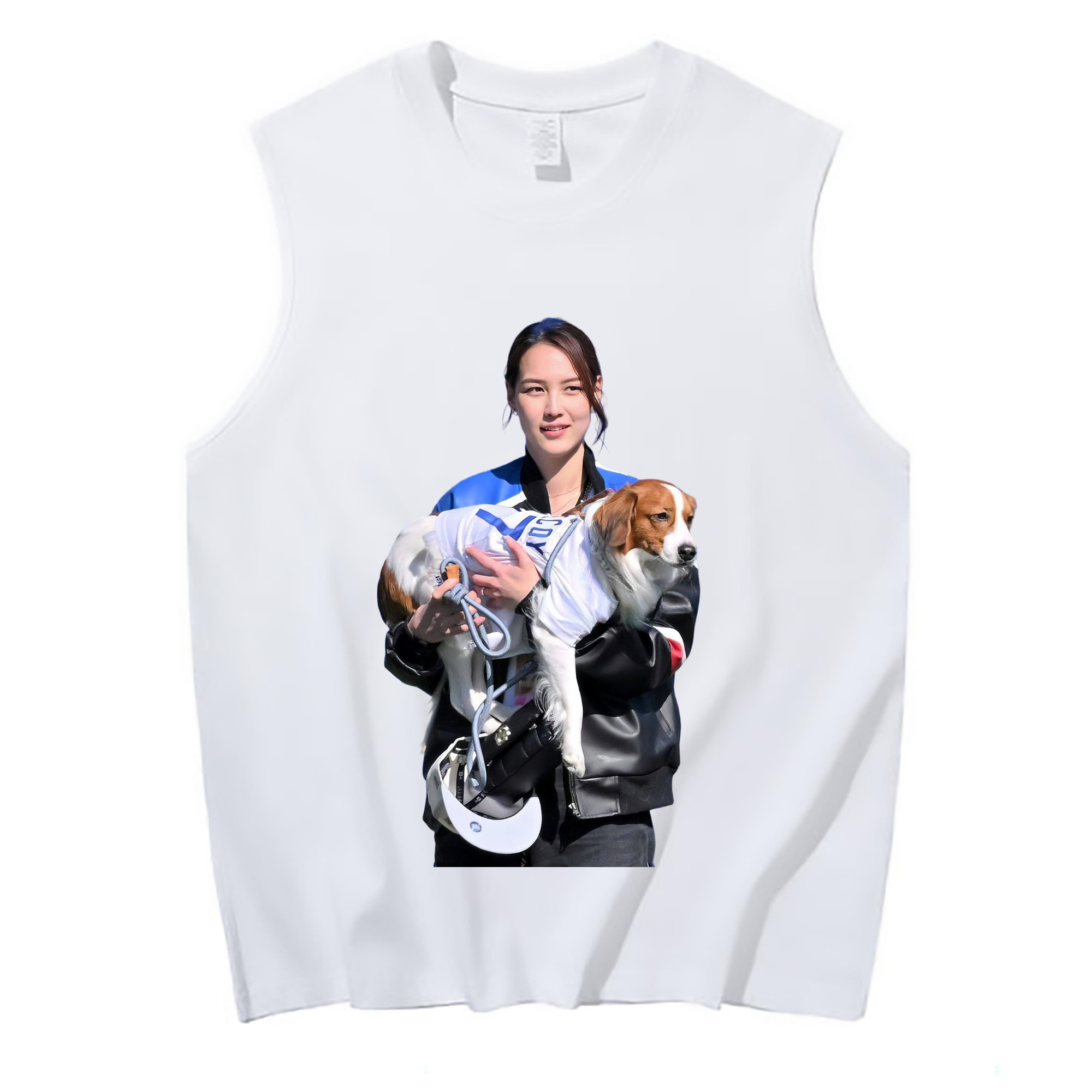  210g Combed Cotton Tank Top With Front Heat Transfer Print – Soft, Lightweight, Fitted Design – Stylish & Comfortable Casual Wear For Sports & Everyday Use