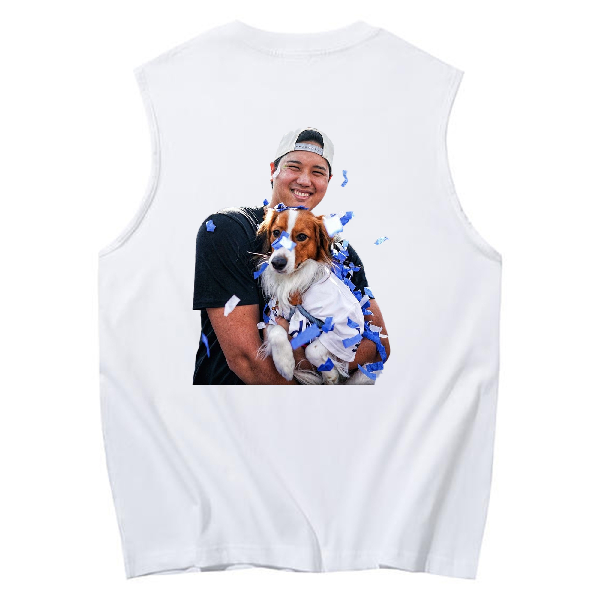  230g Pure Cotton Tank Top With Back Heat Transfer Print – Soft, Lightweight, Fitted Design – Stylish & Comfortable Casual Wear For Sports & Everyday Use