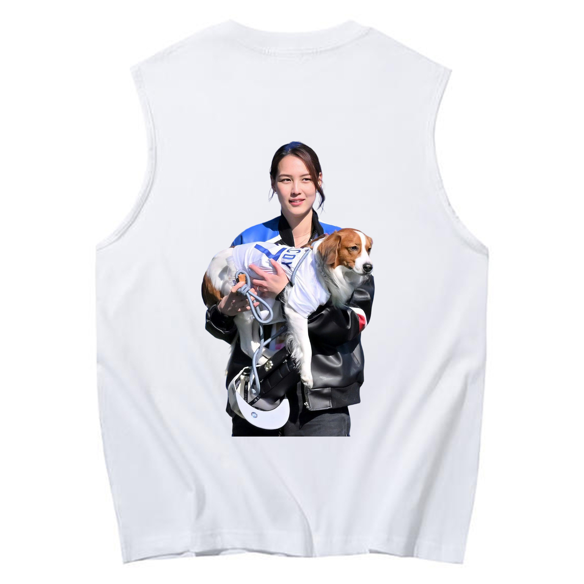  230g Pure Cotton Tank Top With Back Heat Transfer Print – Soft, Lightweight, Fitted Design – Stylish & Comfortable Casual Wear For Sports & Everyday Use