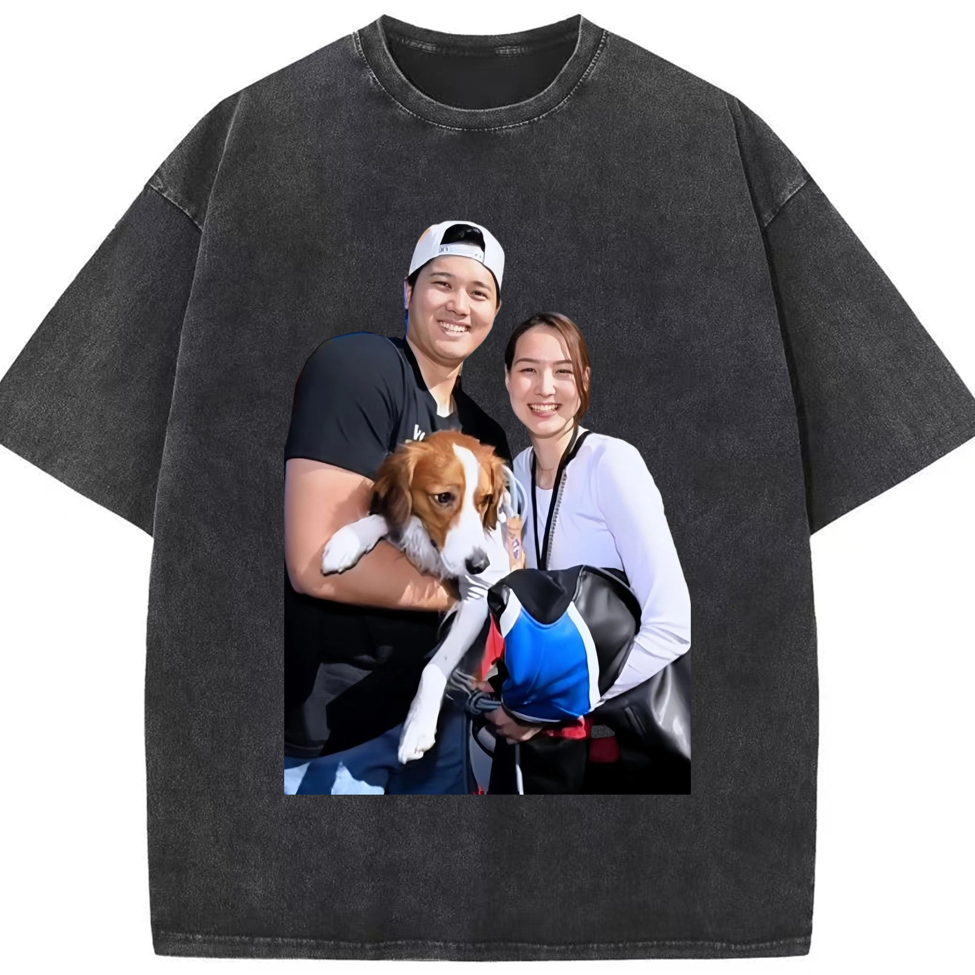  Washed Vintage Look 230g Cotton Oversized T-Shirt With Front Heat Transfer Print – Soft, Lightweight, Stylish Fit – Comfortable Casual Wear For Sports & Everyday Use