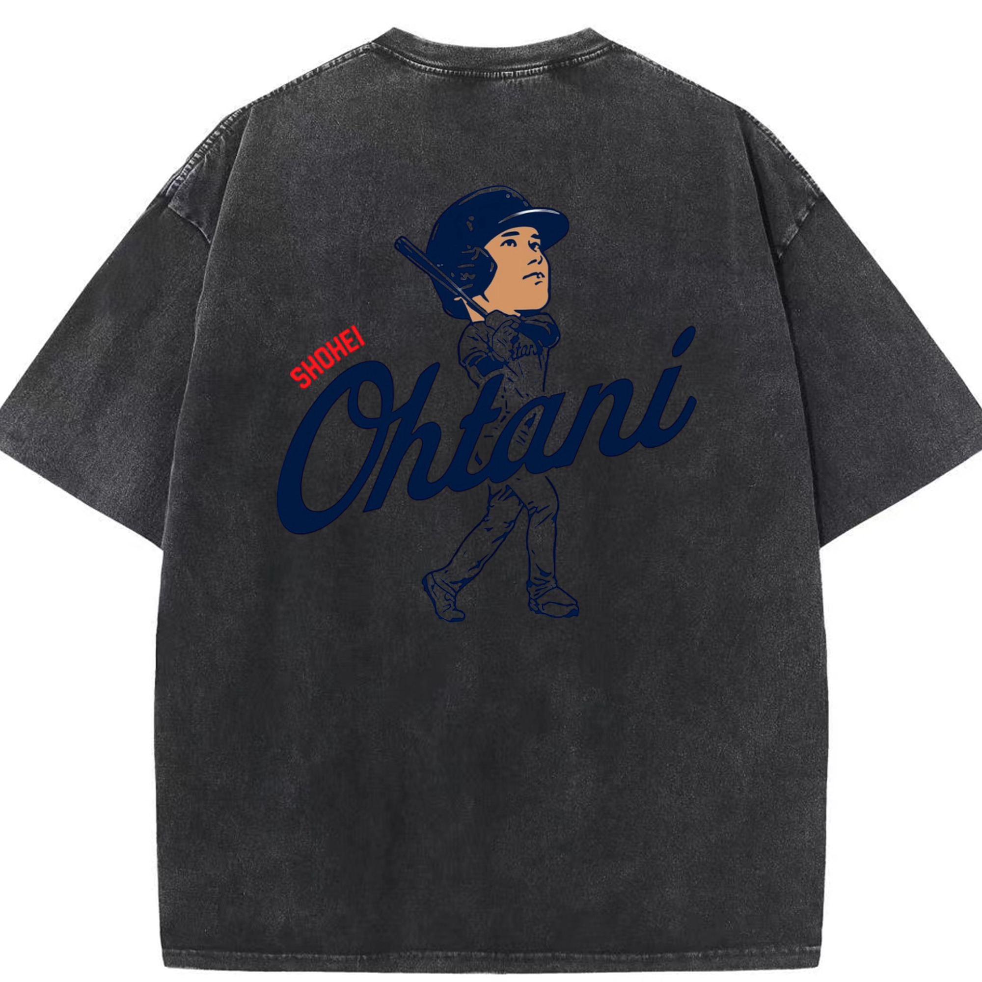  Washed Vintage 230g Cotton Oversized T-Shirt With Back Heat Transfer Print – Soft, Lightweight & Stylish – Comfortable Casual Wear For Sports & Everyday Use