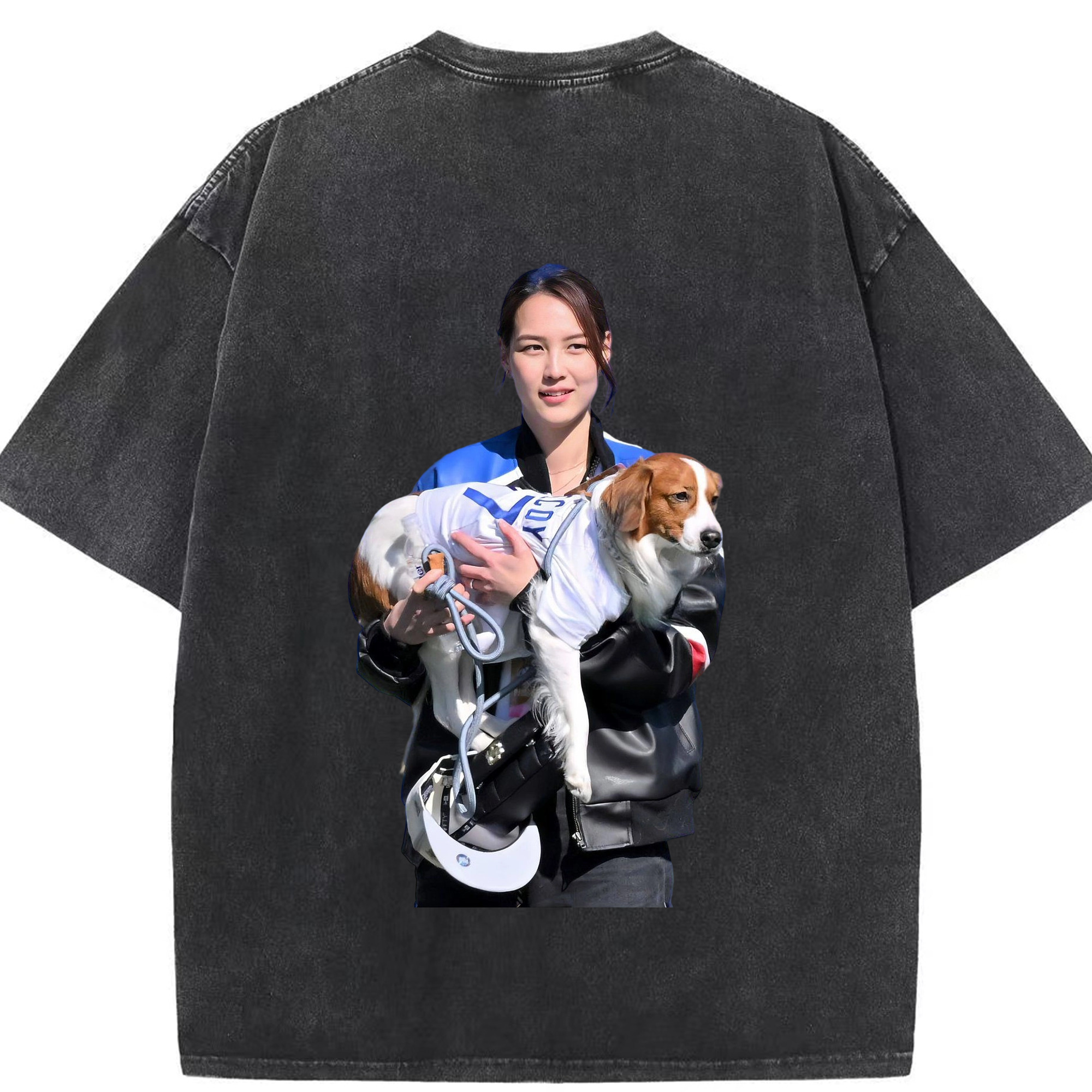  Washed Vintage 230g Cotton Oversized T-Shirt With Back Heat Transfer Print – Soft, Lightweight & Stylish – Comfortable Casual Wear For Sports & Everyday Use