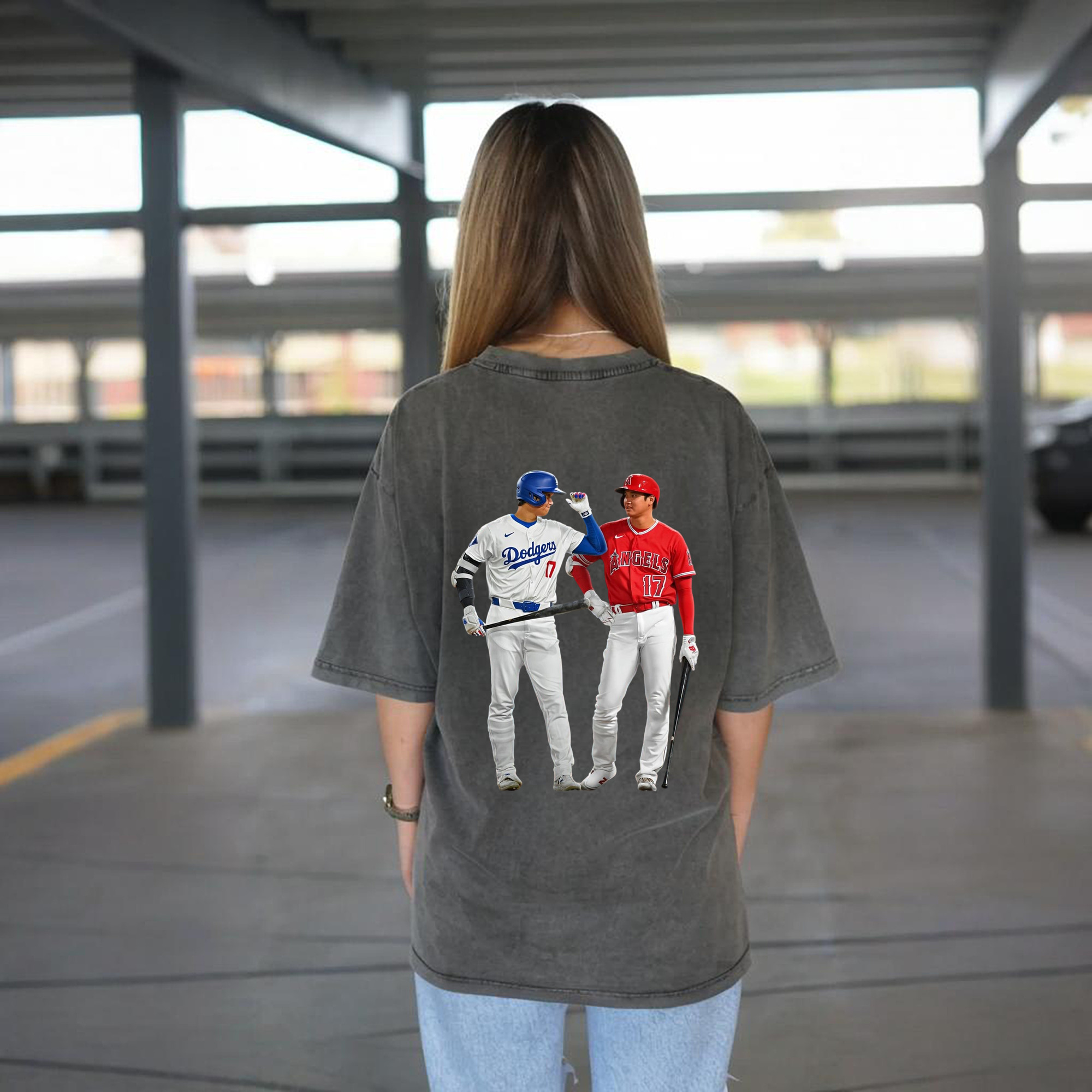  Washed Vintage 230g Cotton Oversized T-Shirt With Back Heat Transfer Print – Soft, Lightweight & Stylish – Comfortable Casual Wear For Sports & Everyday Use