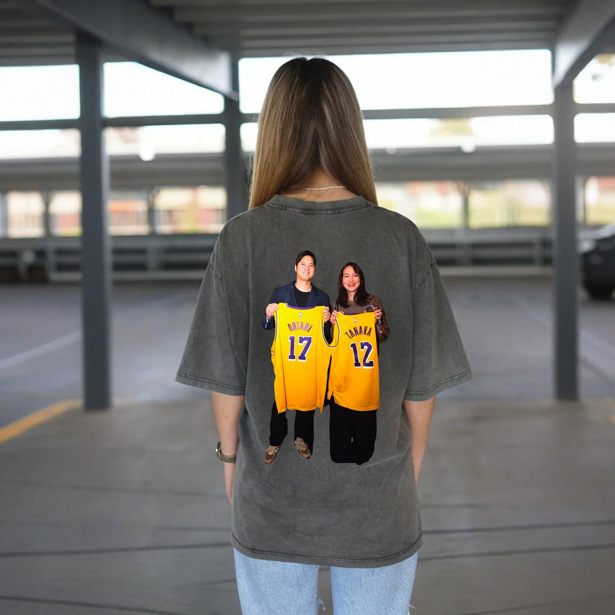  Washed Vintage 230g Cotton Oversized T-Shirt With Back Heat Transfer Print – Soft, Lightweight & Stylish – Comfortable Casual Wear For Sports & Everyday Use