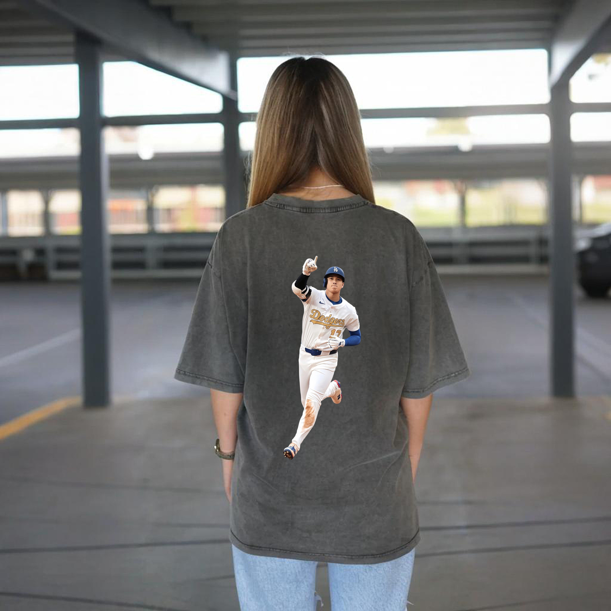  Washed Vintage 230g Cotton Oversized T-Shirt With Back Heat Transfer Print – Soft, Lightweight & Stylish – Comfortable Casual Wear For Sports & Everyday Use