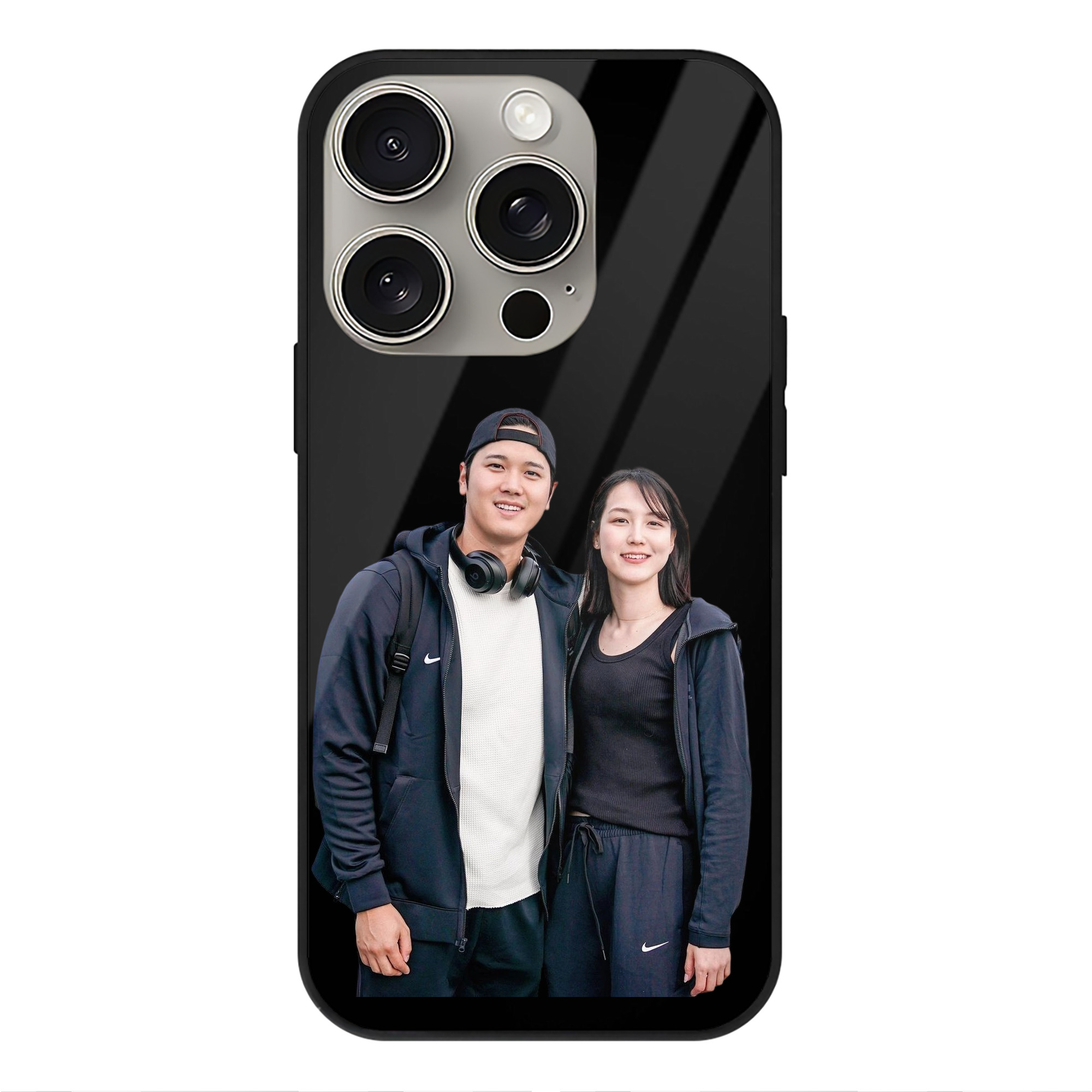  IPhone 15 Pro Mirror Phone Case – UV Printed Glass + TPU – Scratch-Resistant, Wireless Charging Compatible, Precise Fit & Stylish Design