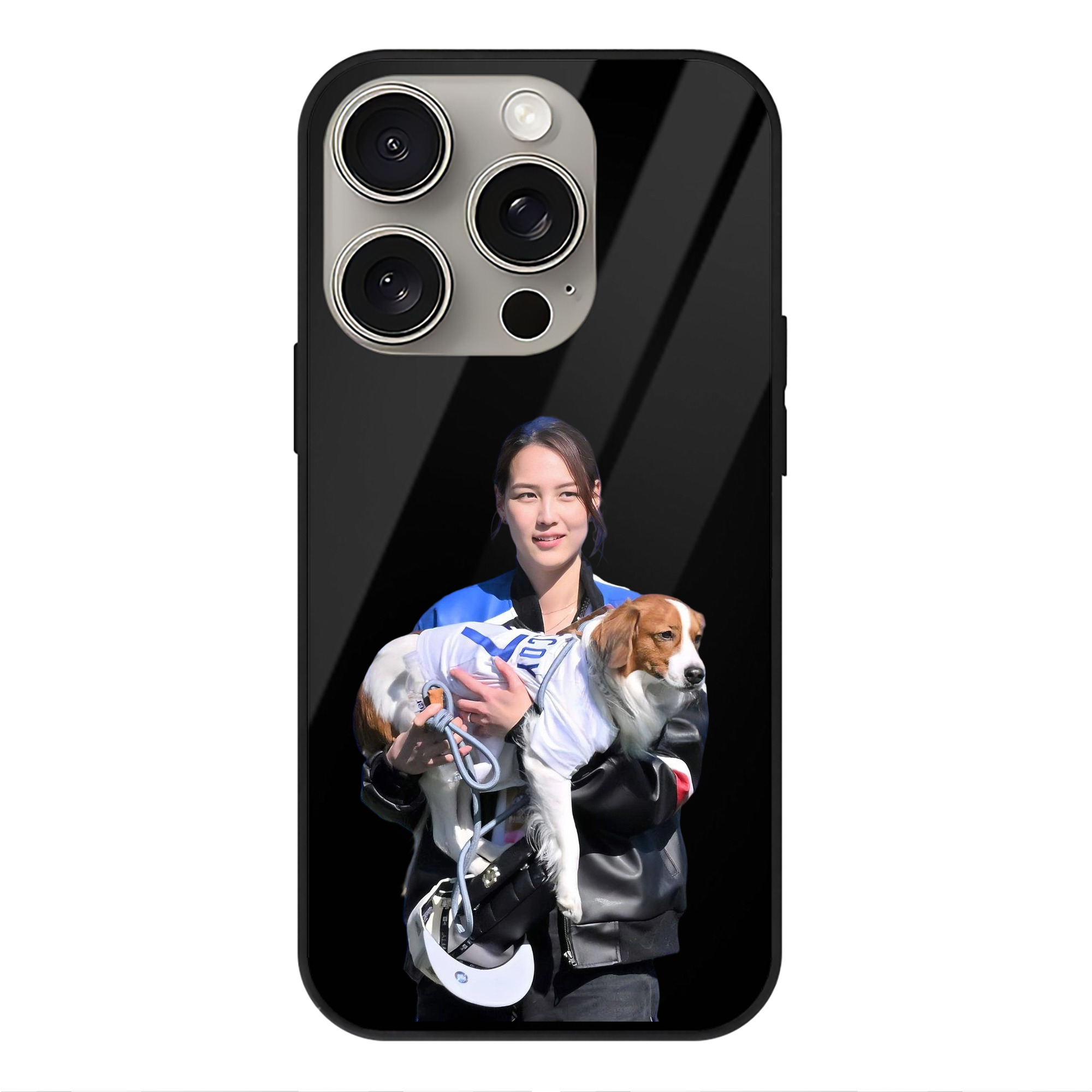  IPhone 15 Pro Mirror Phone Case – UV Printed Glass + TPU – Scratch-Resistant, Wireless Charging Compatible, Precise Fit & Stylish Design