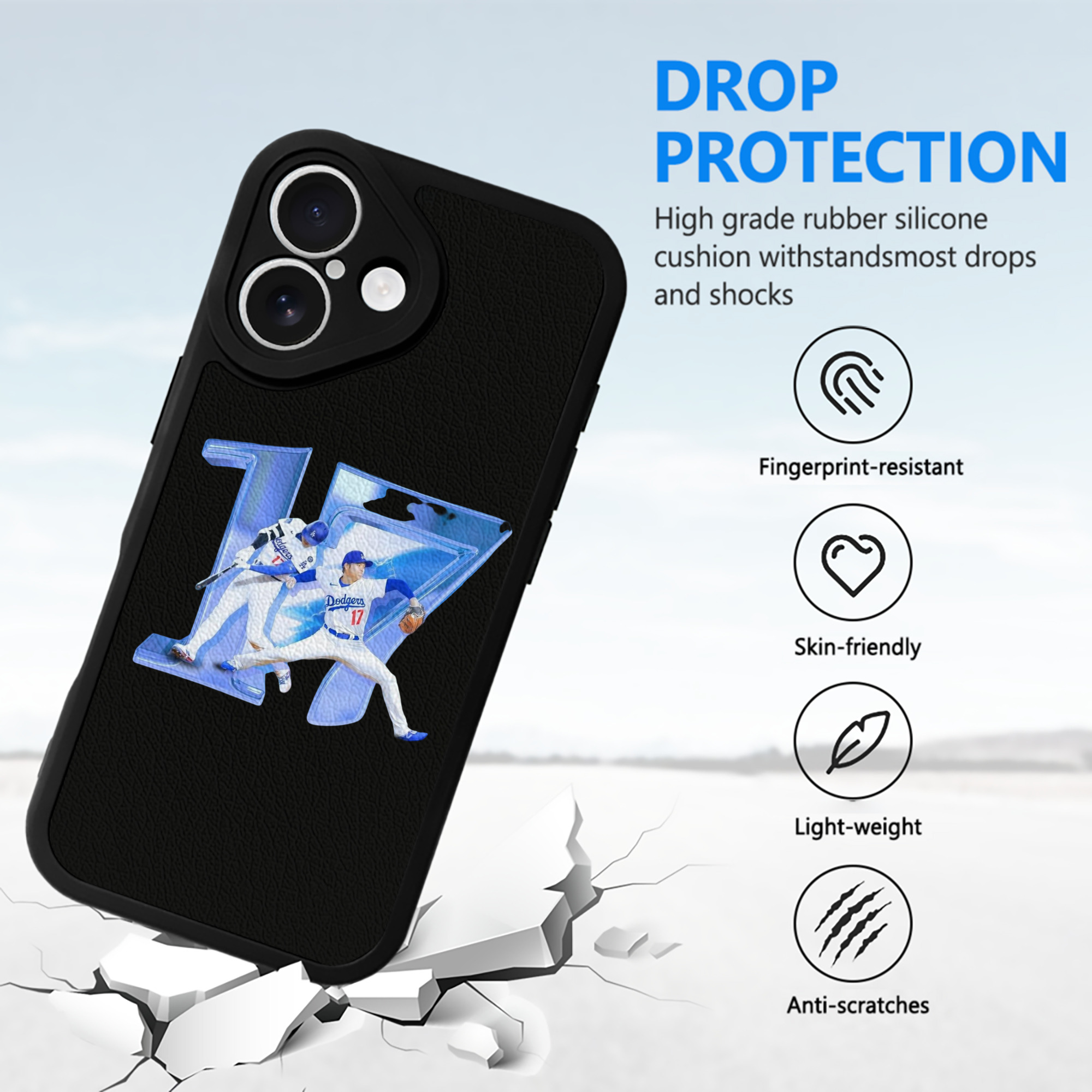  IPhone 16 Silicone Leather Case – UV Print, Lambskin Texture – Perfect Fit, Wireless Charging Compatible, Scratch Resistant, Precise Cutouts – Stylish Protection For IPhone 16