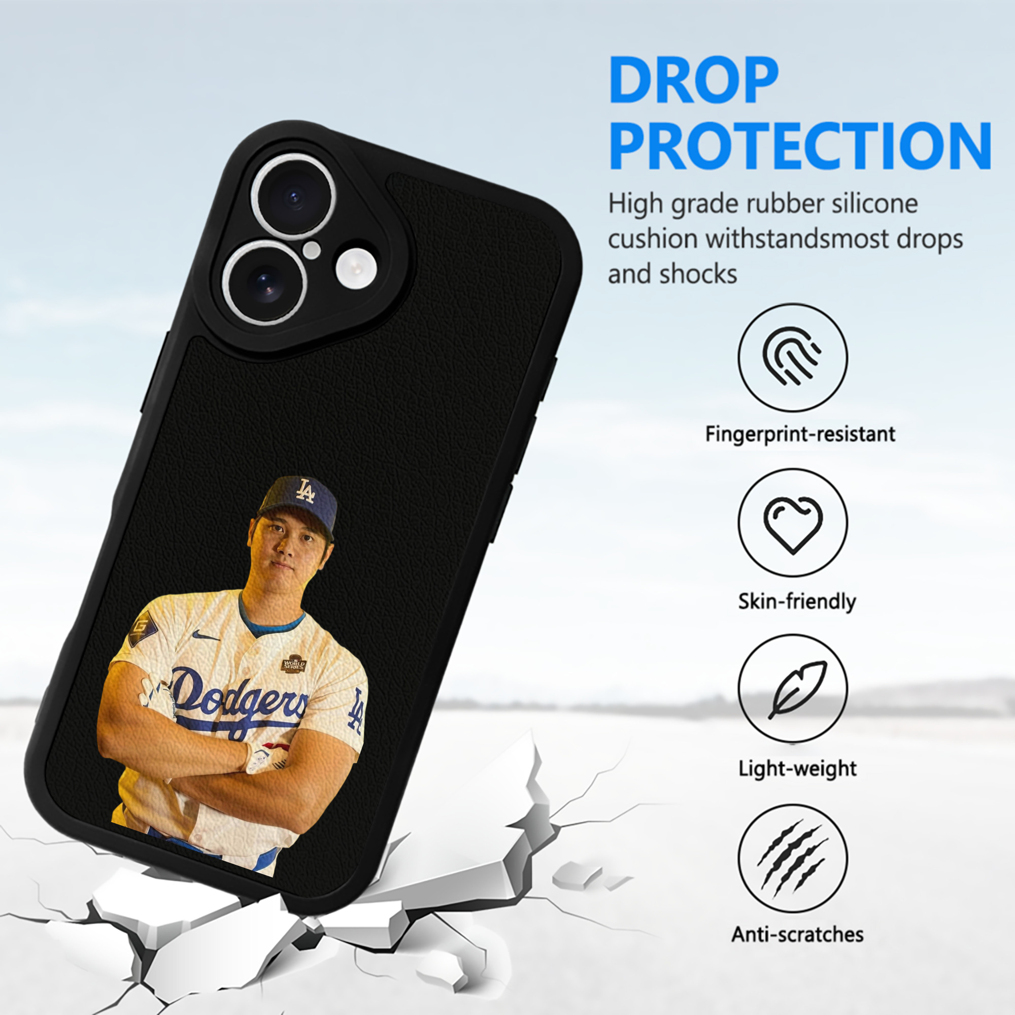  IPhone 16 Silicone Leather Case – UV Print, Lambskin Texture – Perfect Fit, Wireless Charging Compatible, Scratch Resistant, Precise Cutouts – Stylish Protection For IPhone 16