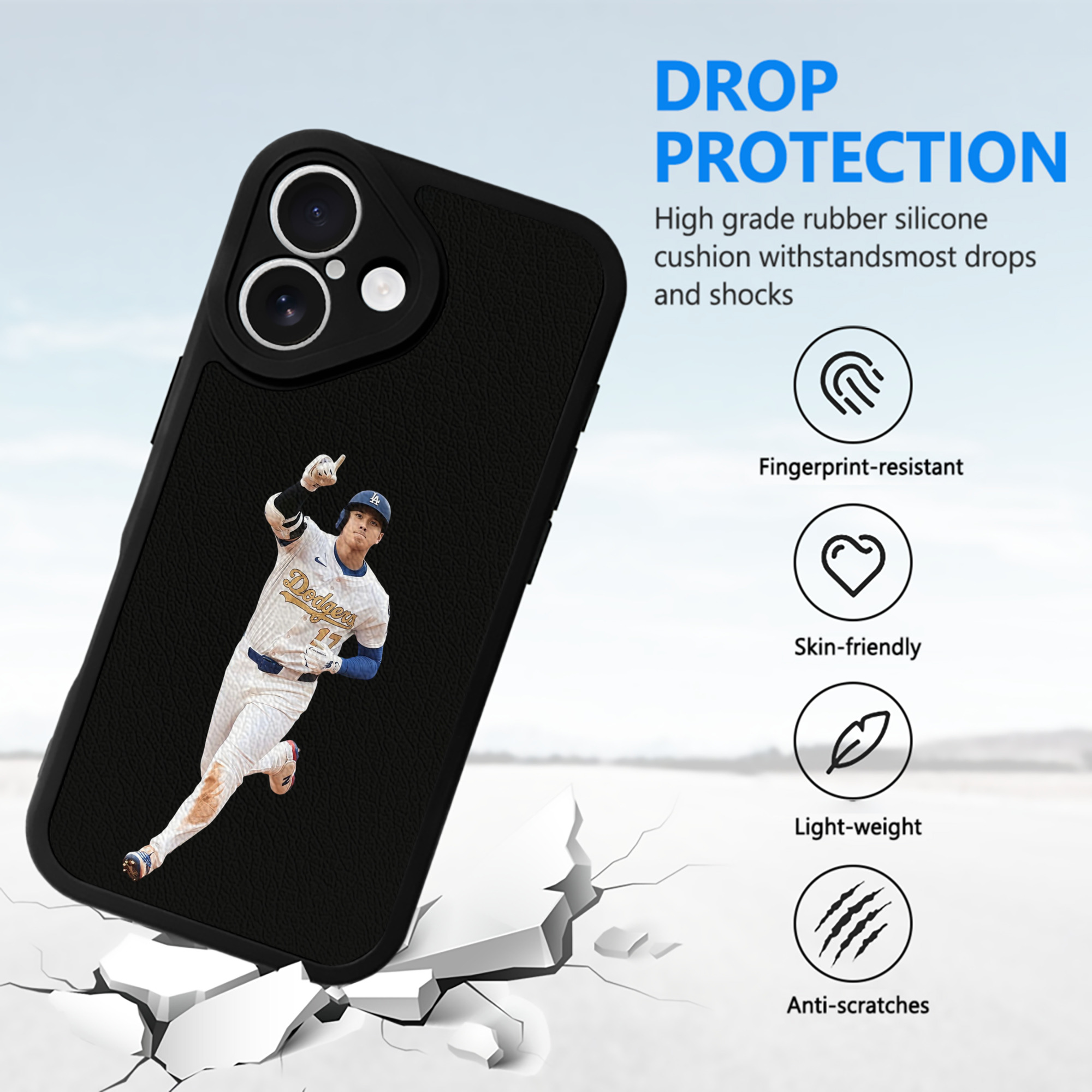  IPhone 16 Silicone Leather Case – UV Print, Lambskin Texture – Perfect Fit, Wireless Charging Compatible, Scratch Resistant, Precise Cutouts – Stylish Protection For IPhone 16